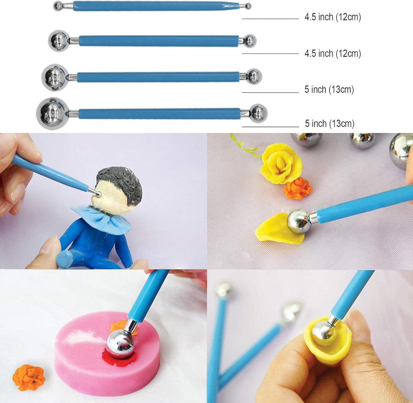 EuTengHao 61Pcs Ceramic Clay Tools Kit Pottery Tools Clay Sculpting Shapers Carving Tool Set Contains Most Essential Wooden Clay Tools for Potters Beginners