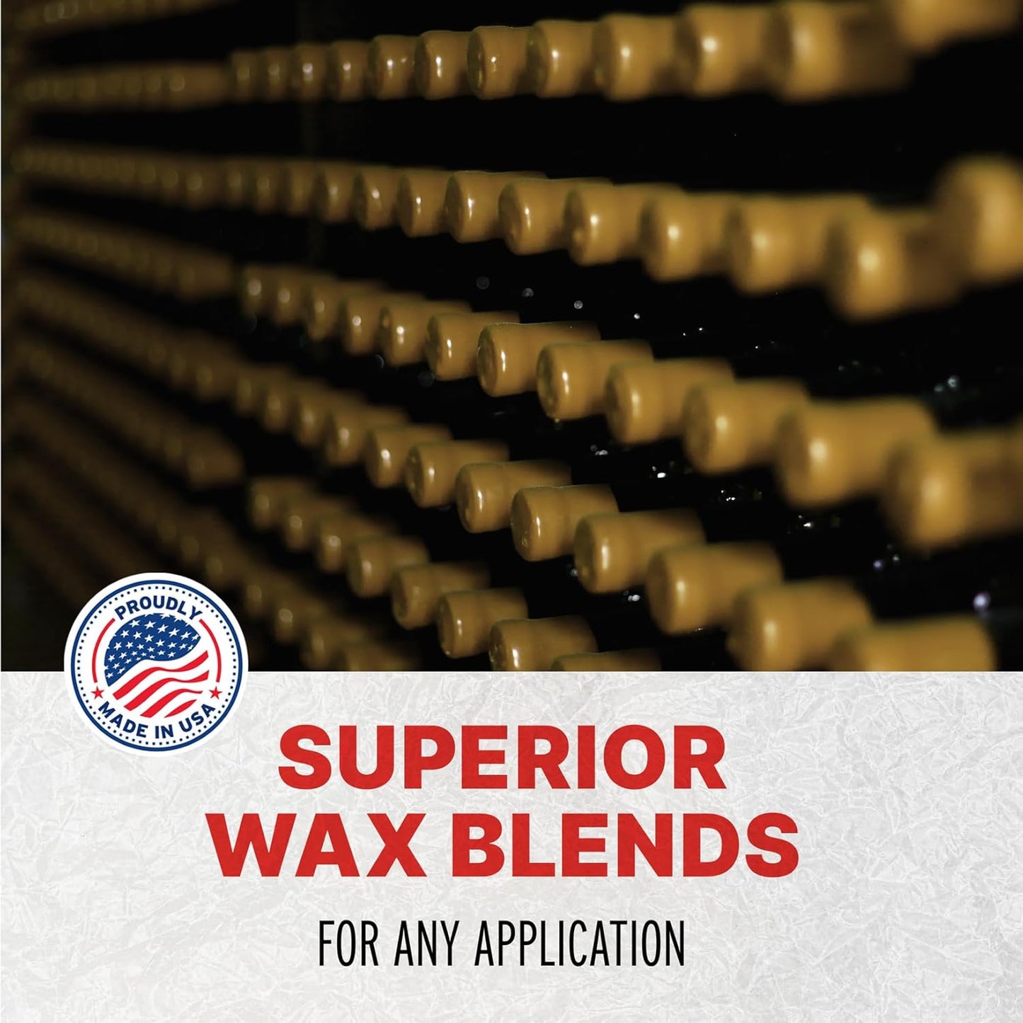Blended Waxes, Inc. Bottle Sealing Wax Beads, Premium Pastille Wax Seal Beads For Wine, Beer, and Liquor Bottle Closure, Seals Between 25-30 Bottles, 1 lb, Classic Gold