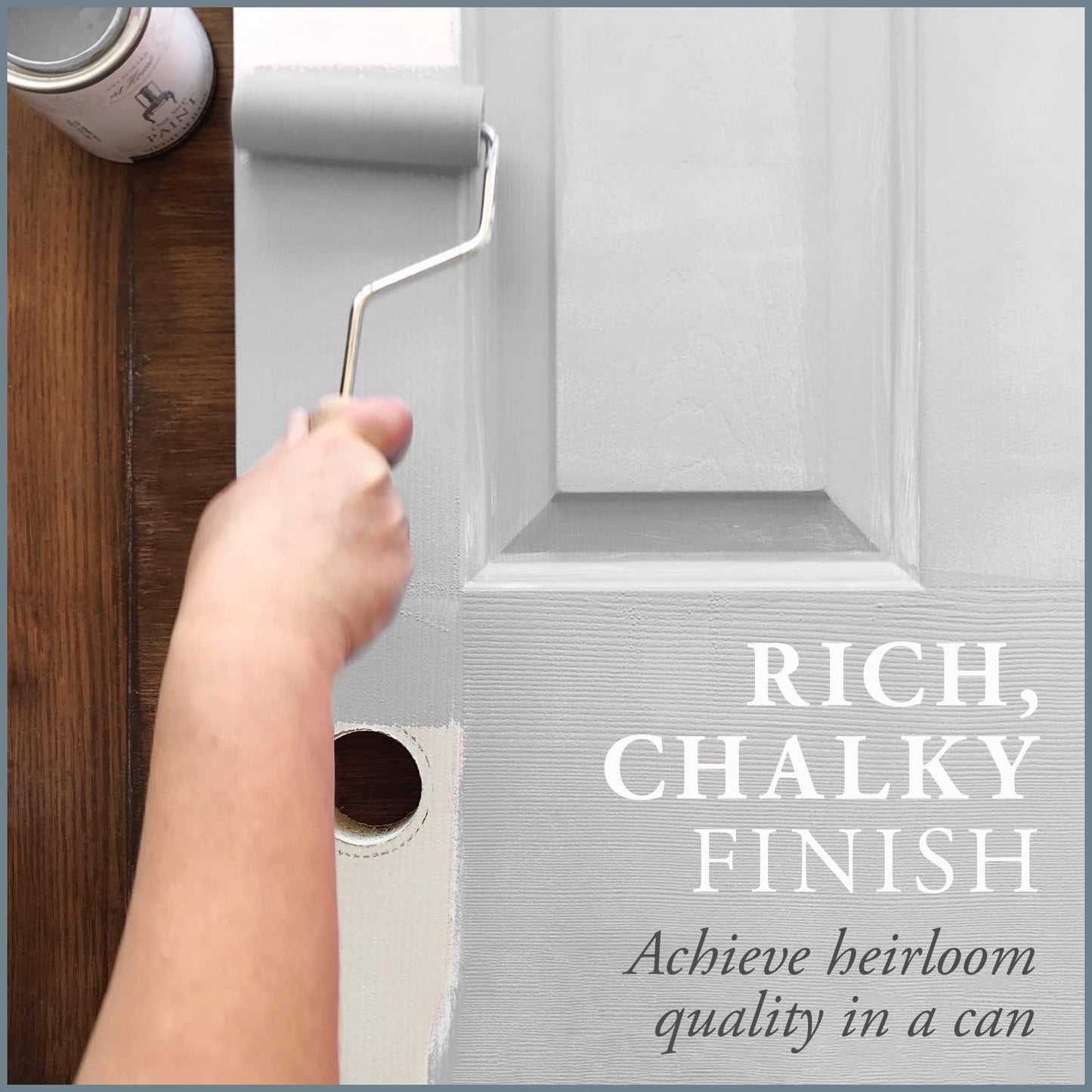 AMY HOWARD AT HOME Chalk-Based One Step Paint for Furniture, Cabinetry, Decor, Finish, and More | No Stripping, Sanding, or Priming | Ultra-Light Base | 16 Ounce | Luxe Gray