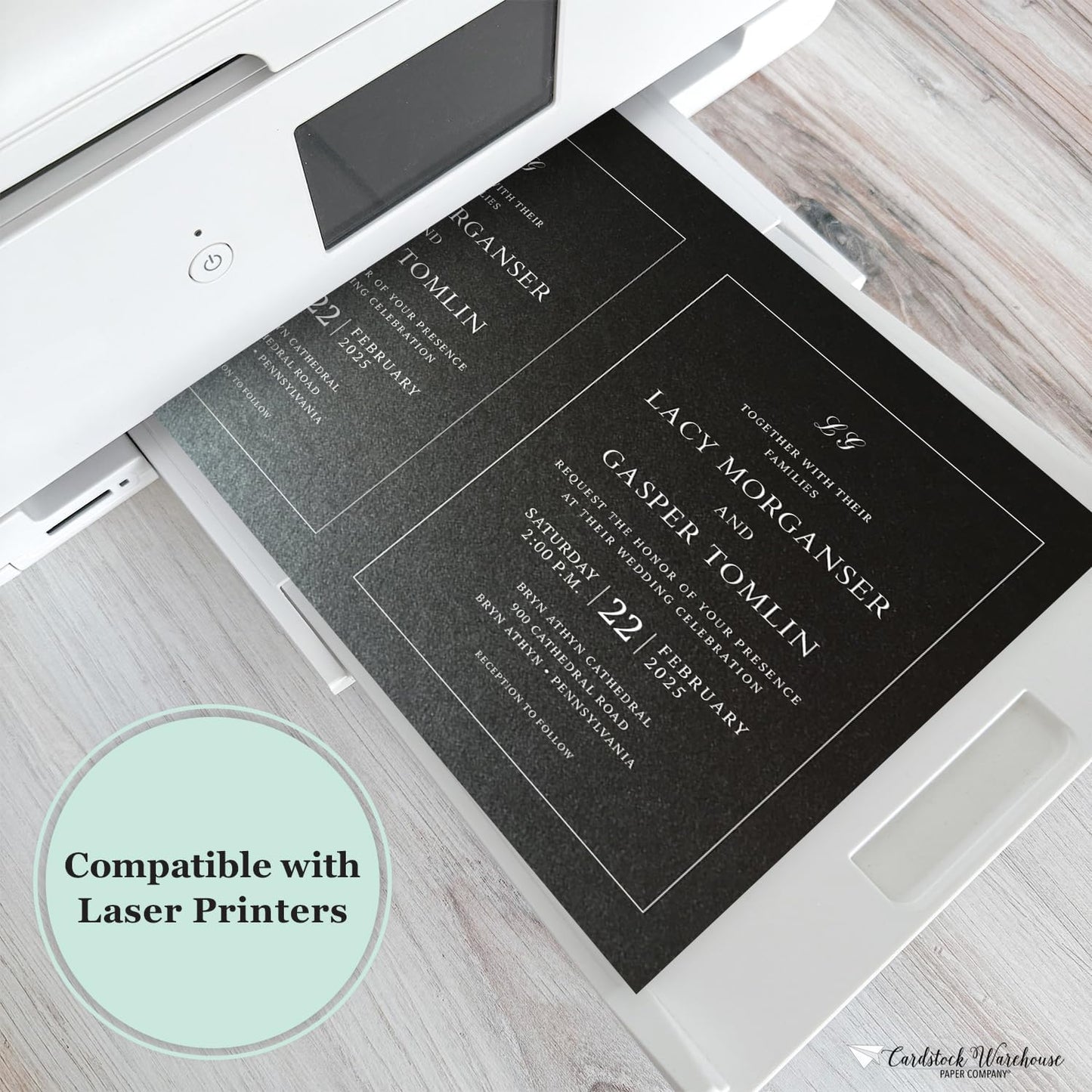 Cardstock Warehouse Stardream Onyx Black Cardstock Paper - 25 Sheets, 8.5 x 11" โ 105 lb / 284 GSM Premium Metallic Black Card Stock for High-end Printing, Card Making, Die-cutting & DIY Projects