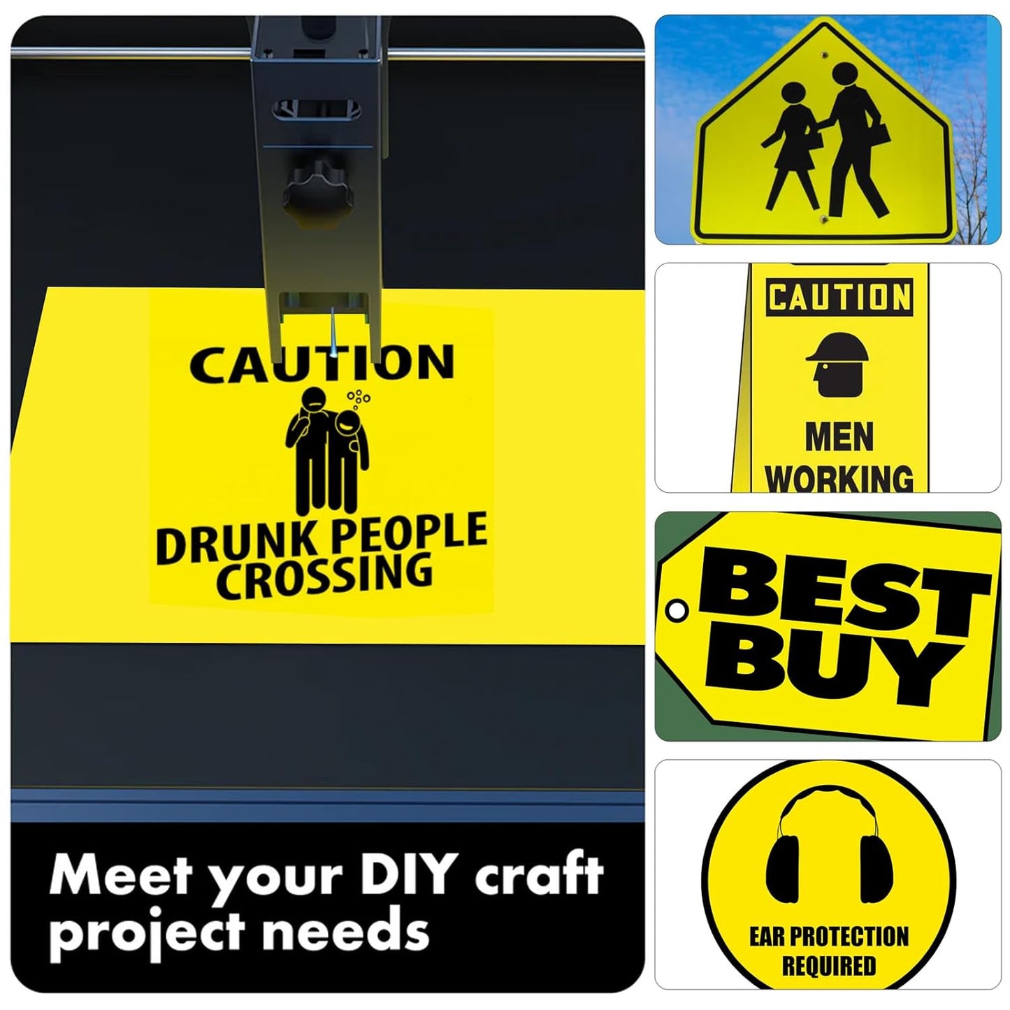 5PCS Laser Engraving Double Color ABS Plastic Sheet,Two-Tone Laserable Engraving Plastic Sheets for Name Badge,Office Label,Laser Artistic Product,Size 11.73" x 11.73",Lemon Yellow/Black