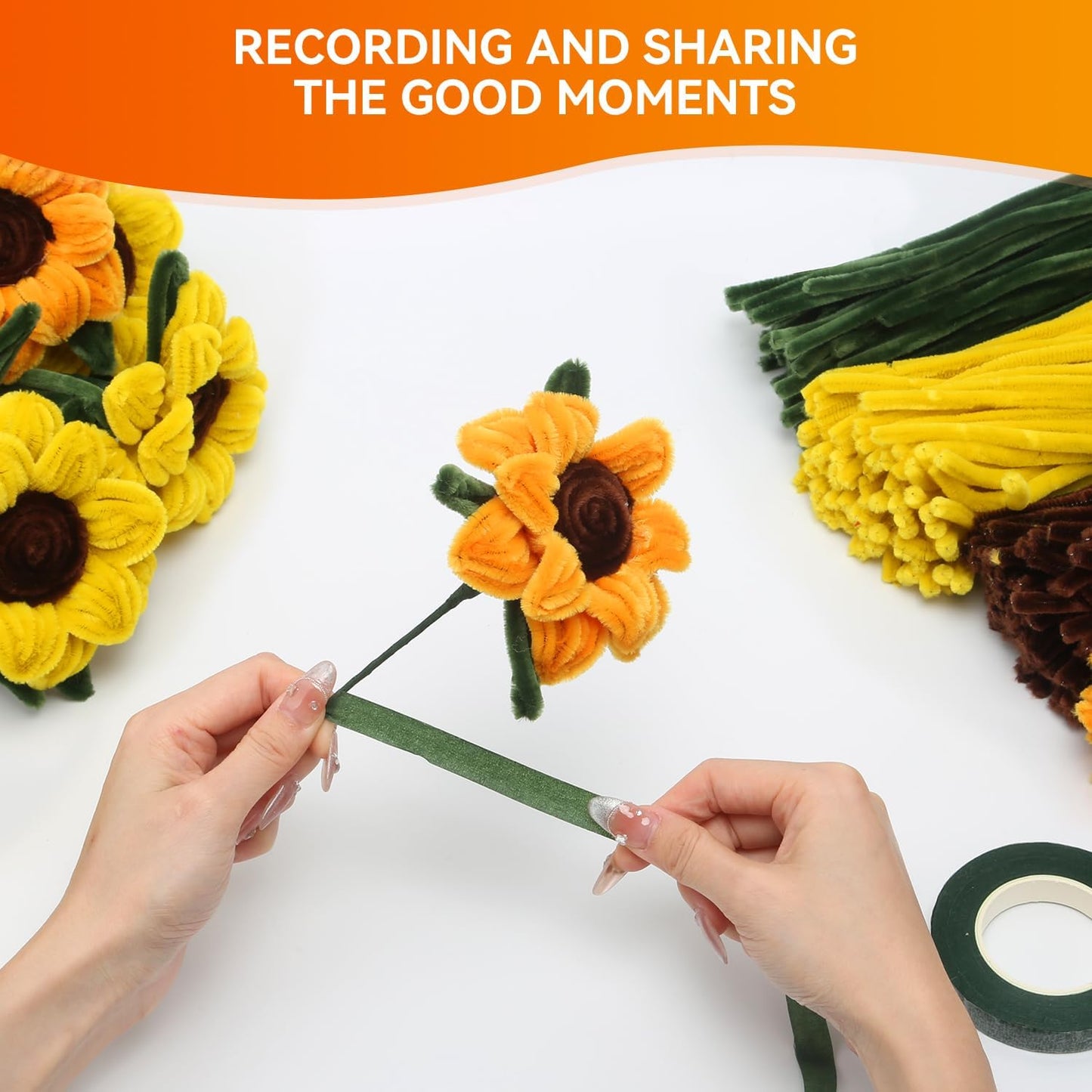 400 Pcs Pipe Cleaners Craft – 4 Colors Chenille Stems for Crafts, DIY Art Supplies, Fuzzy Sticks for Crafting Flowers, Wedding & Valentine's Day Decorations, Kids School Craft Kit