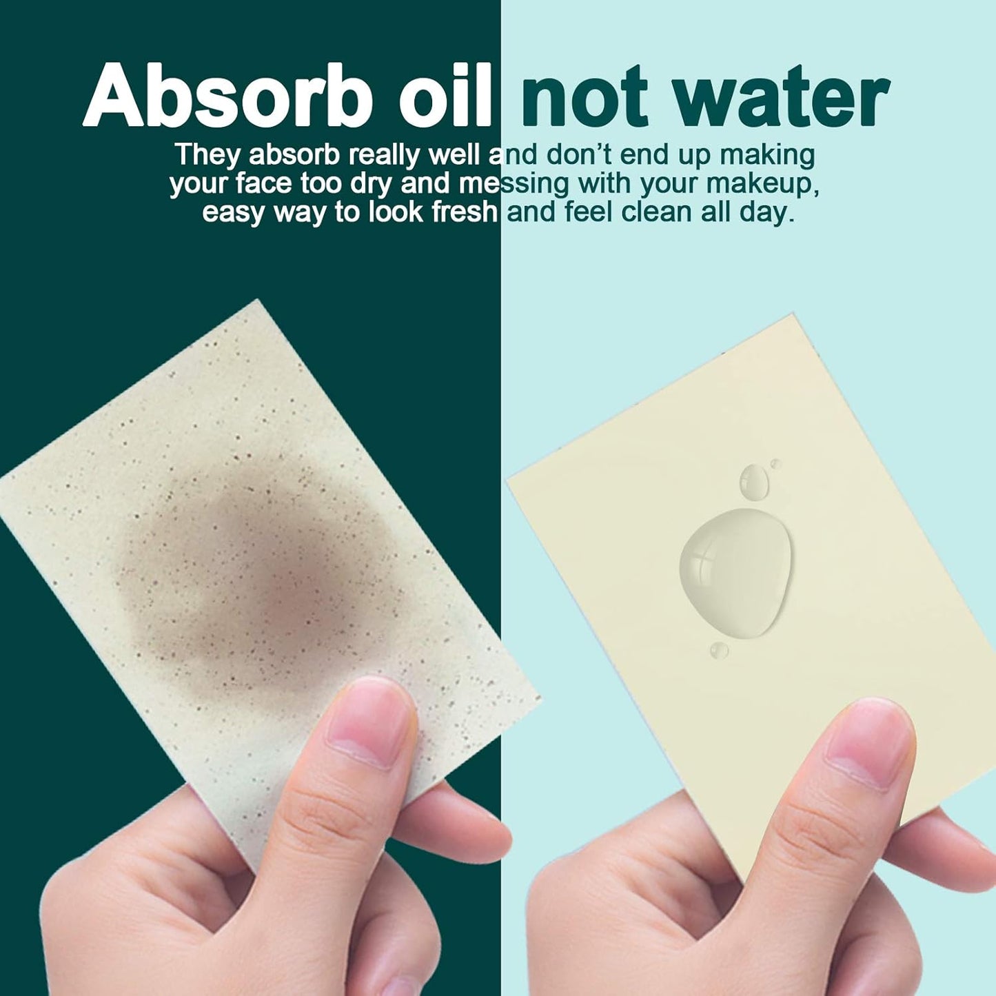 Teenitor Jasmine Oil Blotting Papers for Face - 100 Sheets, Oil Control Film Absorbing Sheets for Oily Skin, Men & Women