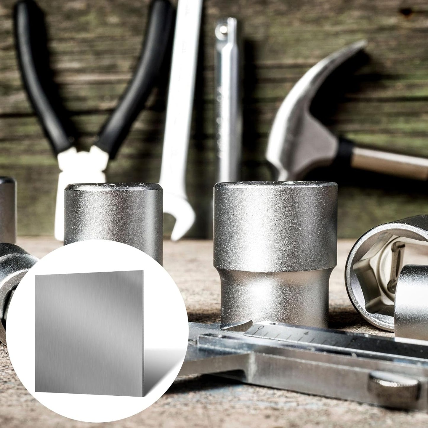 2 Pcs 6061 Aluminum Sheet Metal with Protective Film 12 x 12 x 3/8 Inches Flat Plain Plate Heavy Duty Metal Sheets for Crafting Aluminum Square Panel for Industrial