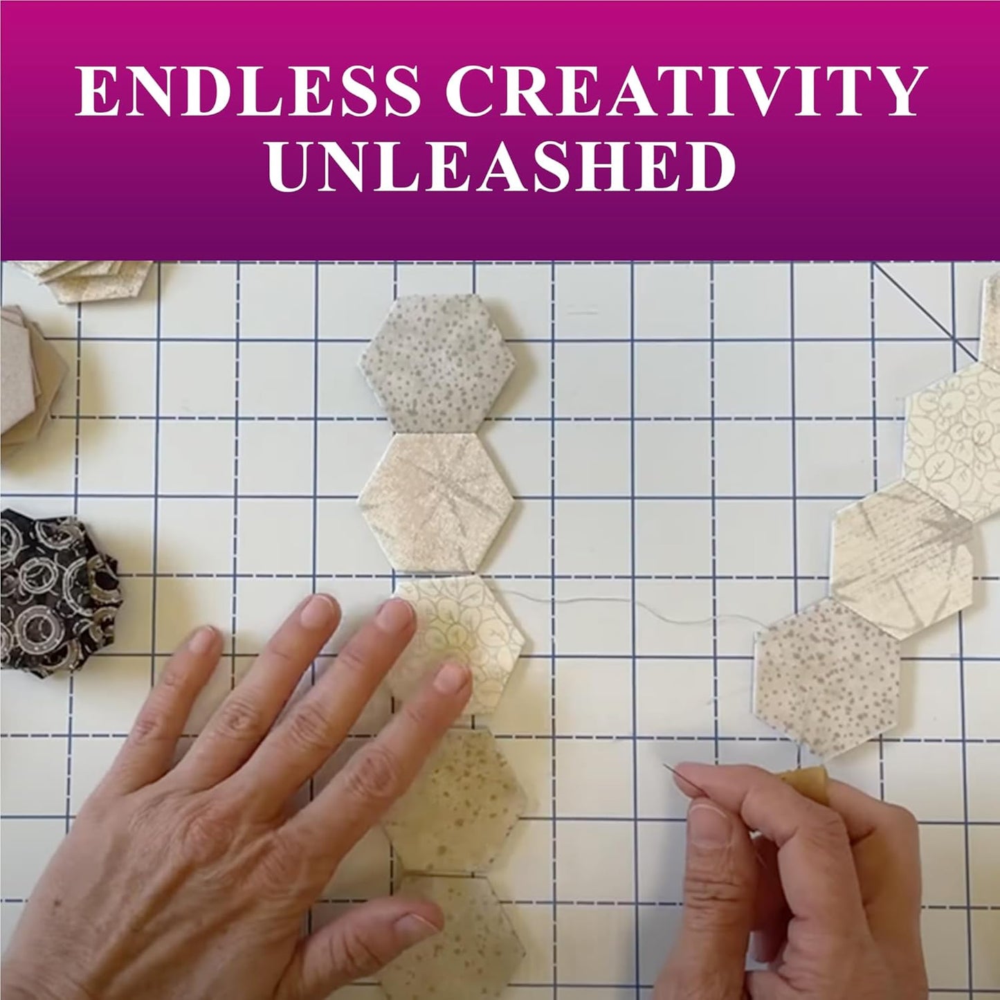 LaserThing Quilting Paper Templates | Handy Tools for Crafting Quilt Patterns | Ideal for Precision Quilting Projects | Includes 1'' Hexagon EPP Set - 1200 Pieces