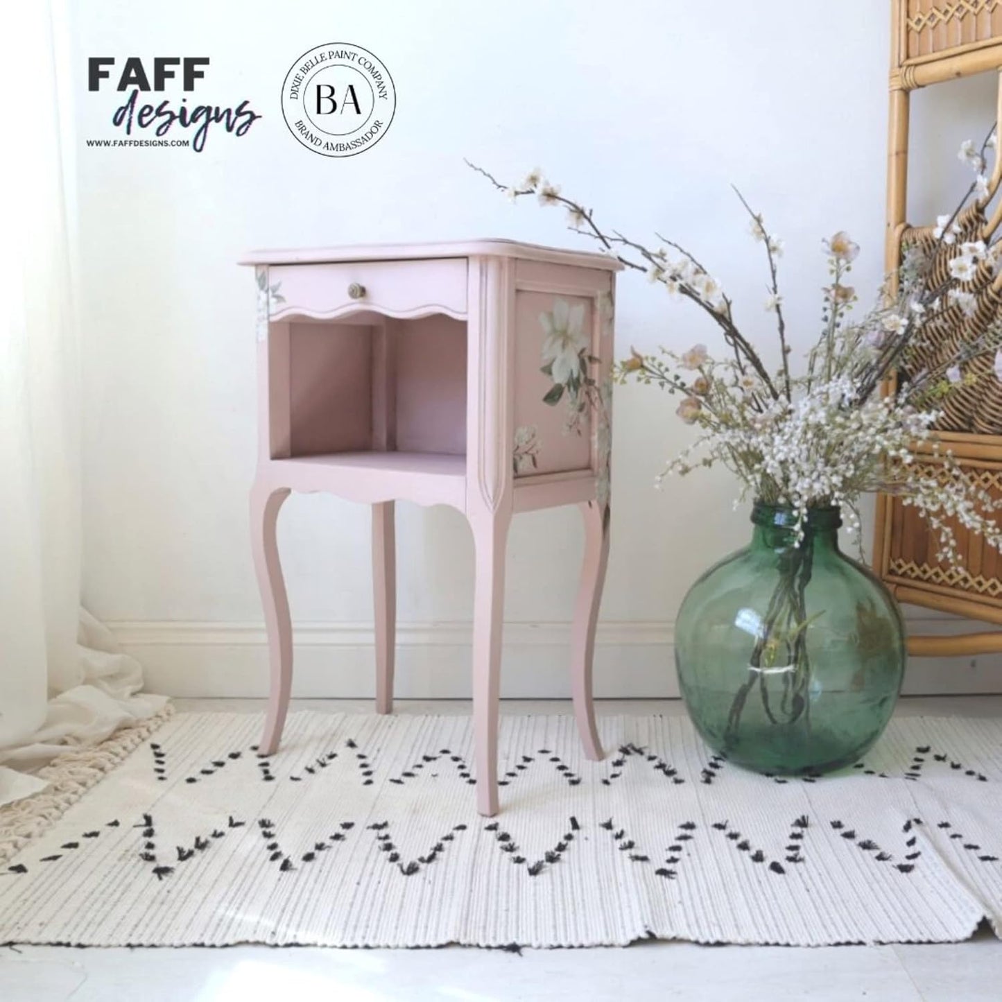 Dixie Belle Paint Company Chalk Finish Furniture Paint - Tea Rose (16oz) - Matte Muted Mauve Chic Chalk Mineral DIY Furniture Paint