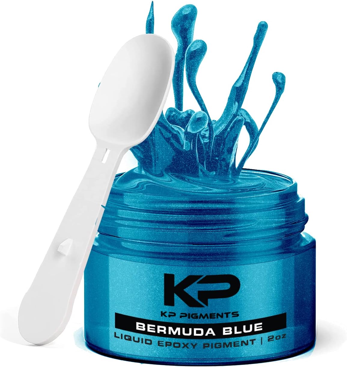 Epoxy Pigment Paste for Epoxy Resin, Tint/Pigment Paste with Spoon for Arts and Crafts, Jewelry, Resin Woodworking and More! (Bermuda Blue)