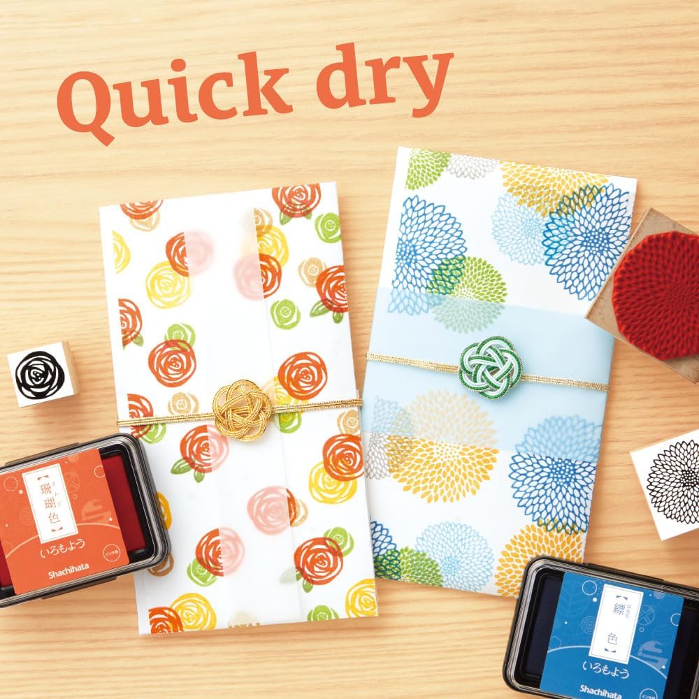 IROMOYO Stamp PAD, Traditional Japanese Ink Colour, Oil-Based Ink pad - Pale Green