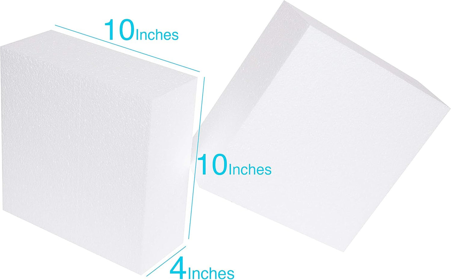 Silverlake 10x10x4 Craft Foam for Styrofoam Block Projects (2-Pack)