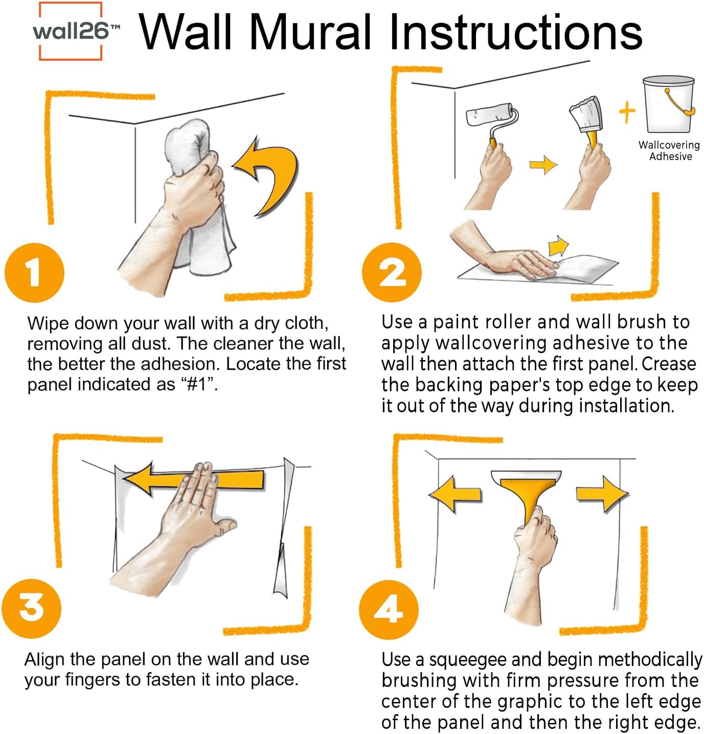 wall26 Wall Sticker/Wall Mural Peering into a Vibrantly Colored Space, Not Peel and Stick, Non-Woven Wallpaper Decorative for Bedroom, Living Room,Office - 132x144 inches