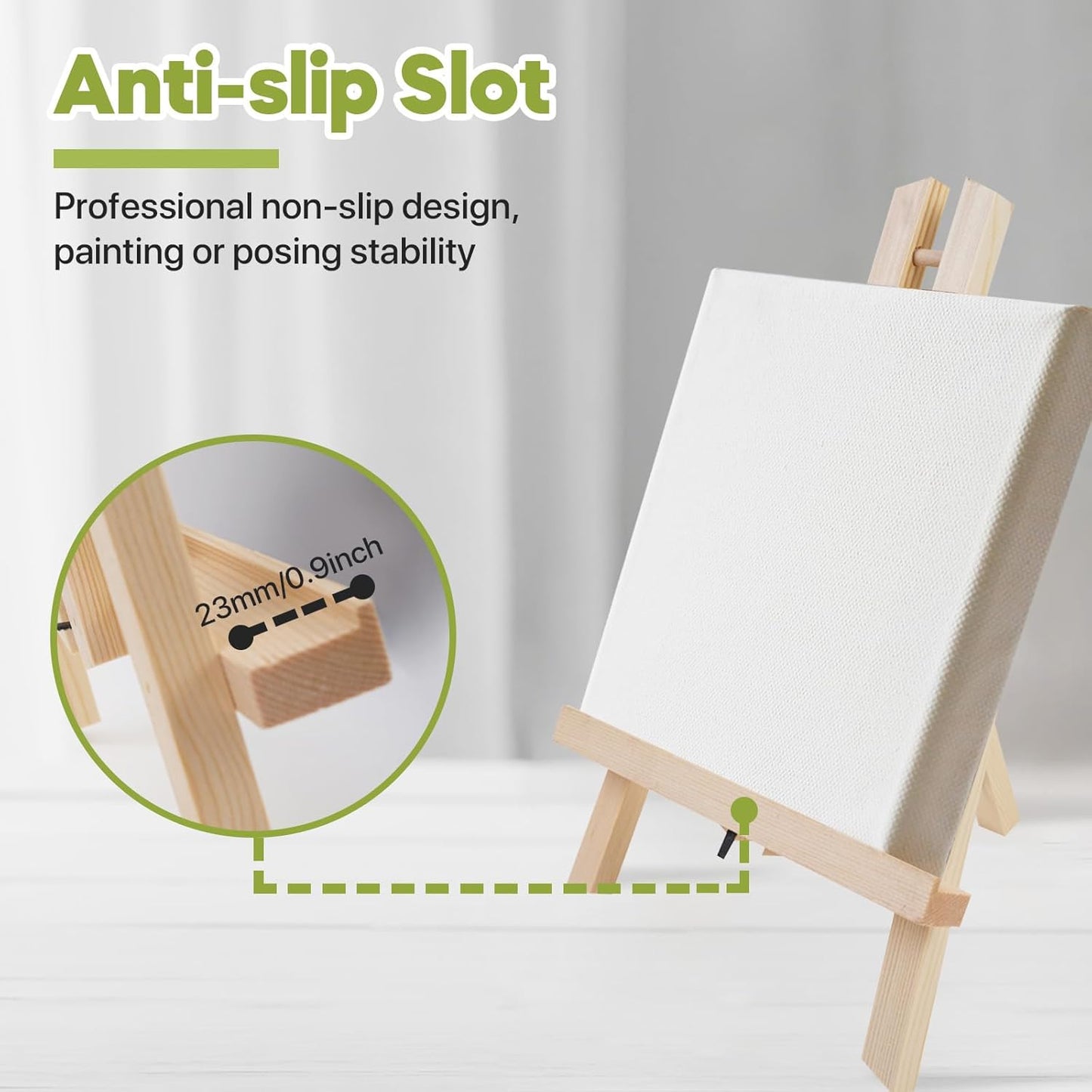 CONDA 6 Pack 11.8" Tabletop Easel, Portable A-Frame Tripod Tabletop Easel Set for Painting Party & Displaying Canvases, Photos, Display Tripod Holder Stand for Students Kids Beginners