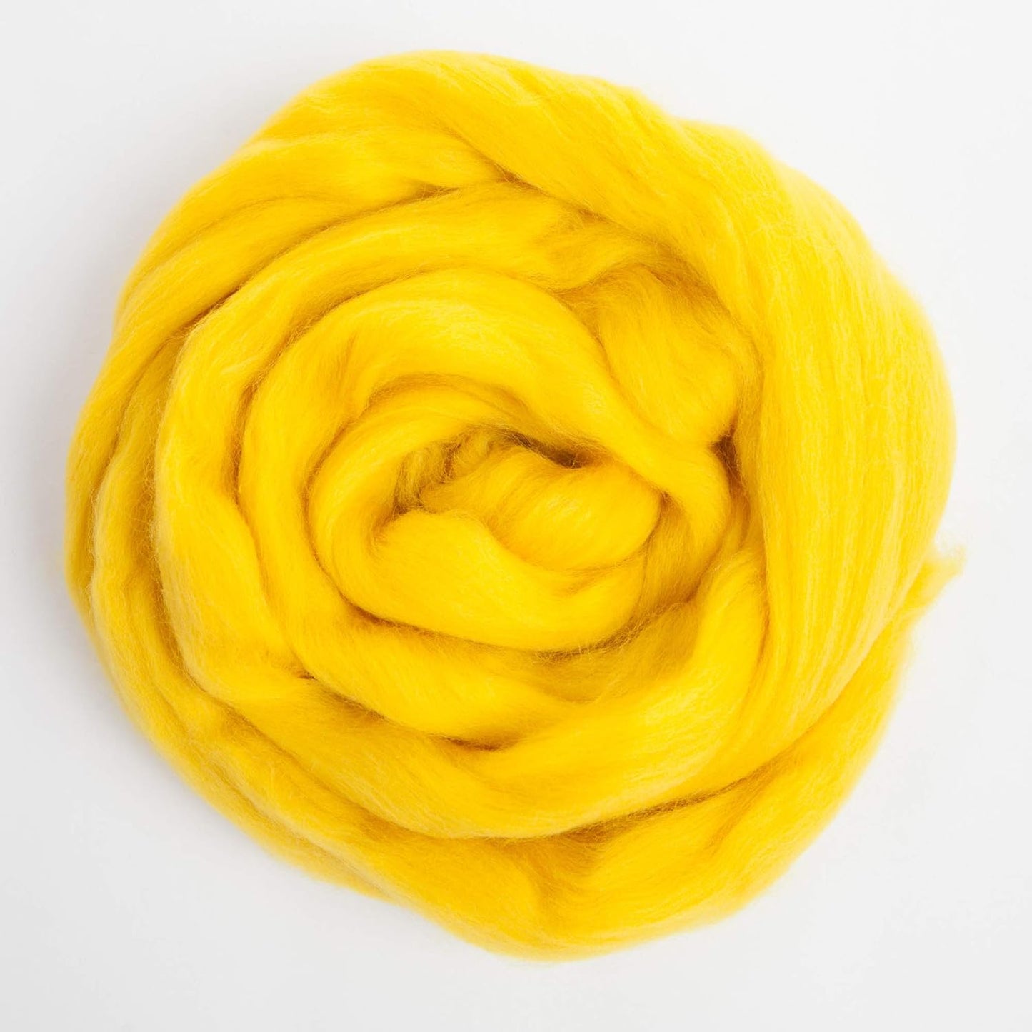 Desert Breeze Distributing 100% Natural Merino Wool Roving - Premium Combed Top Merino Roving Wool - Tapestry, Spinning, Wet Felting & Needle Felting Supplies - 21.5 Micron - 1 oz, Color Lemon Yellow