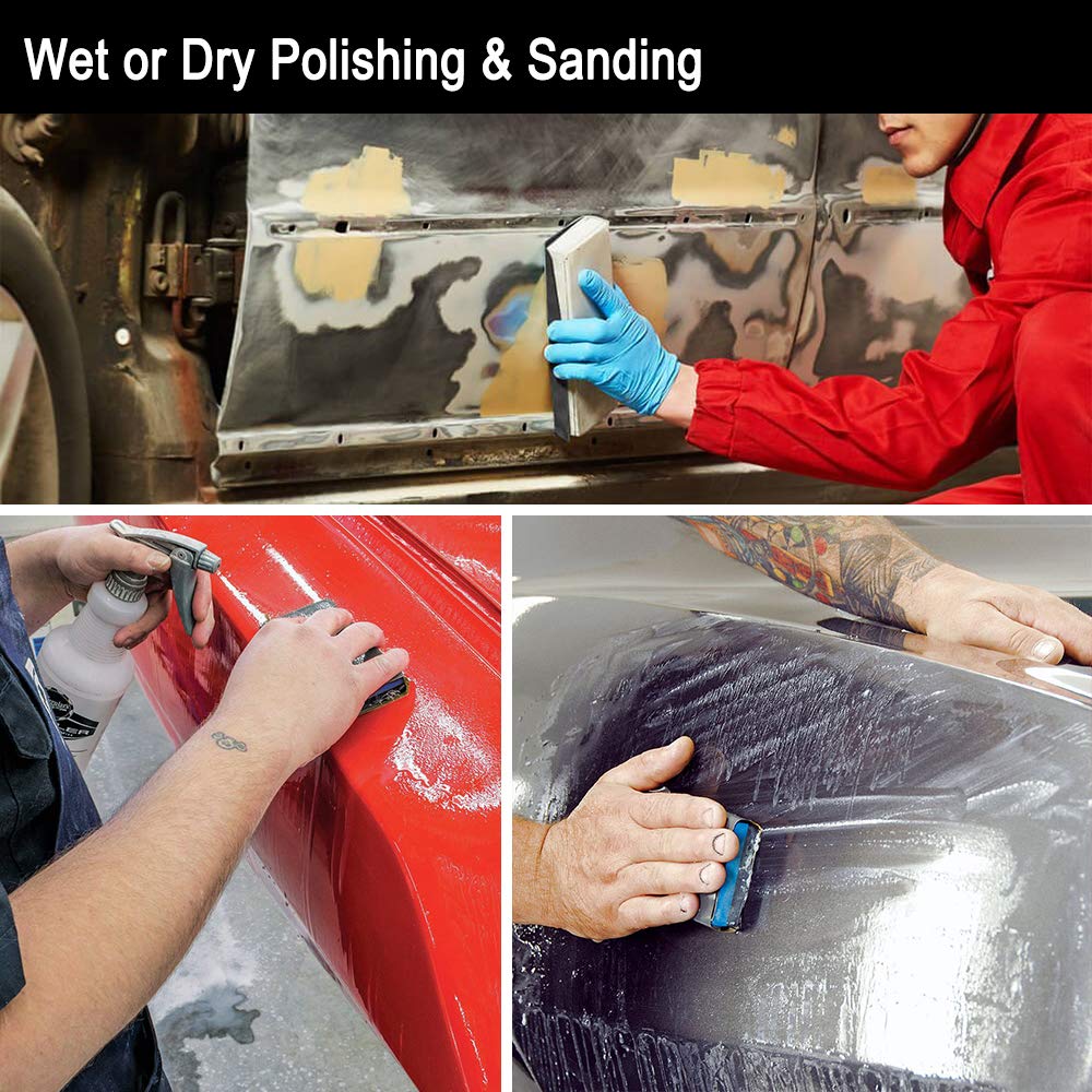 9x11 inch 16 Sheets Sandpaper, Wet or Dry 2000-10000 Grit 8 Assortment Sand Paper, Extra Fine Abrasive Pads for Automotive Sanding, Wood Turing Finishing, Metal Furniture Polishing and More