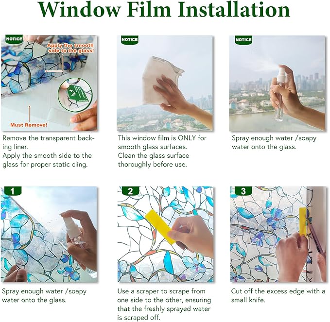 Frosted Glass Window Frosting Film Window Privacy Film One Way Privacy Windows Clings Static Cling Home Room Bathroom Spring Decor Car Decorations Tint Door Cover Renter Friendly Stickers