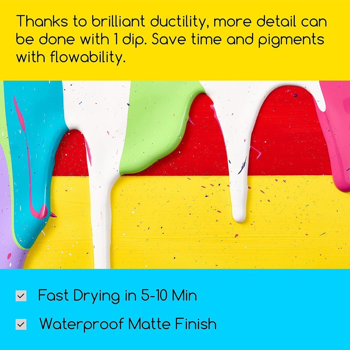 MEEDEN Soft Body Acrylic Paint: Payne's Grey Matte Finish - 250ml/8.45oz Bulk Acrylic Colors in Ergonomic Bottle - Fluid Flow Art Paints for Artists Canvas Painting