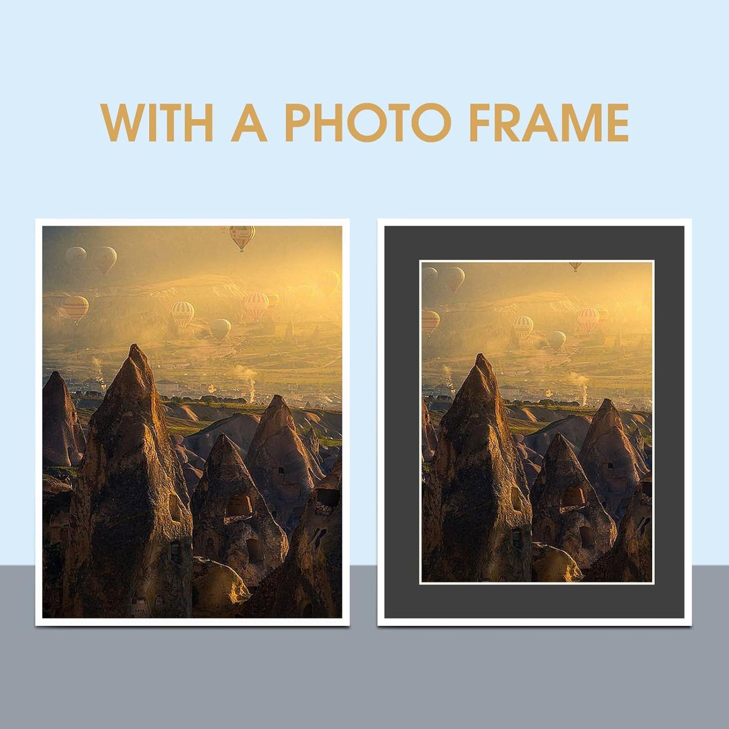 HOTUO 10 Pack Black 11x14 Picture Frame Mats, Pre-Cut 11x14 Picture Mats with Ivory Core Bevel Cut for 8x10 Photo, Signature Friendly 4 Ply Thickness Photo Mat for Frames/Artwork/Print/Picture