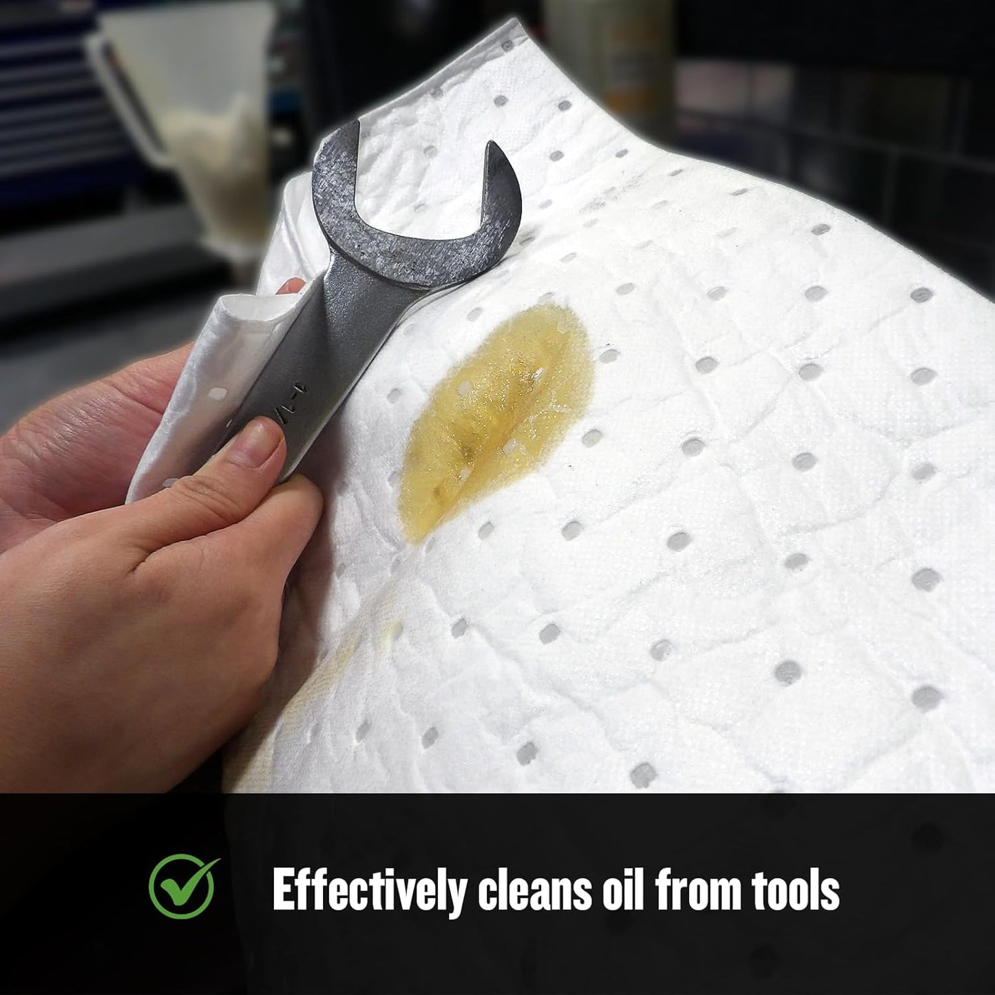 FlashDry Oil Absorbent Roll – High Absorbency of Oil-Based Liquids, Water-Repellent, Tear-Resistant, Premium Mats, Ideal for Garage, Driveway, Automotive, Marine Use, 15” in x 144' ft