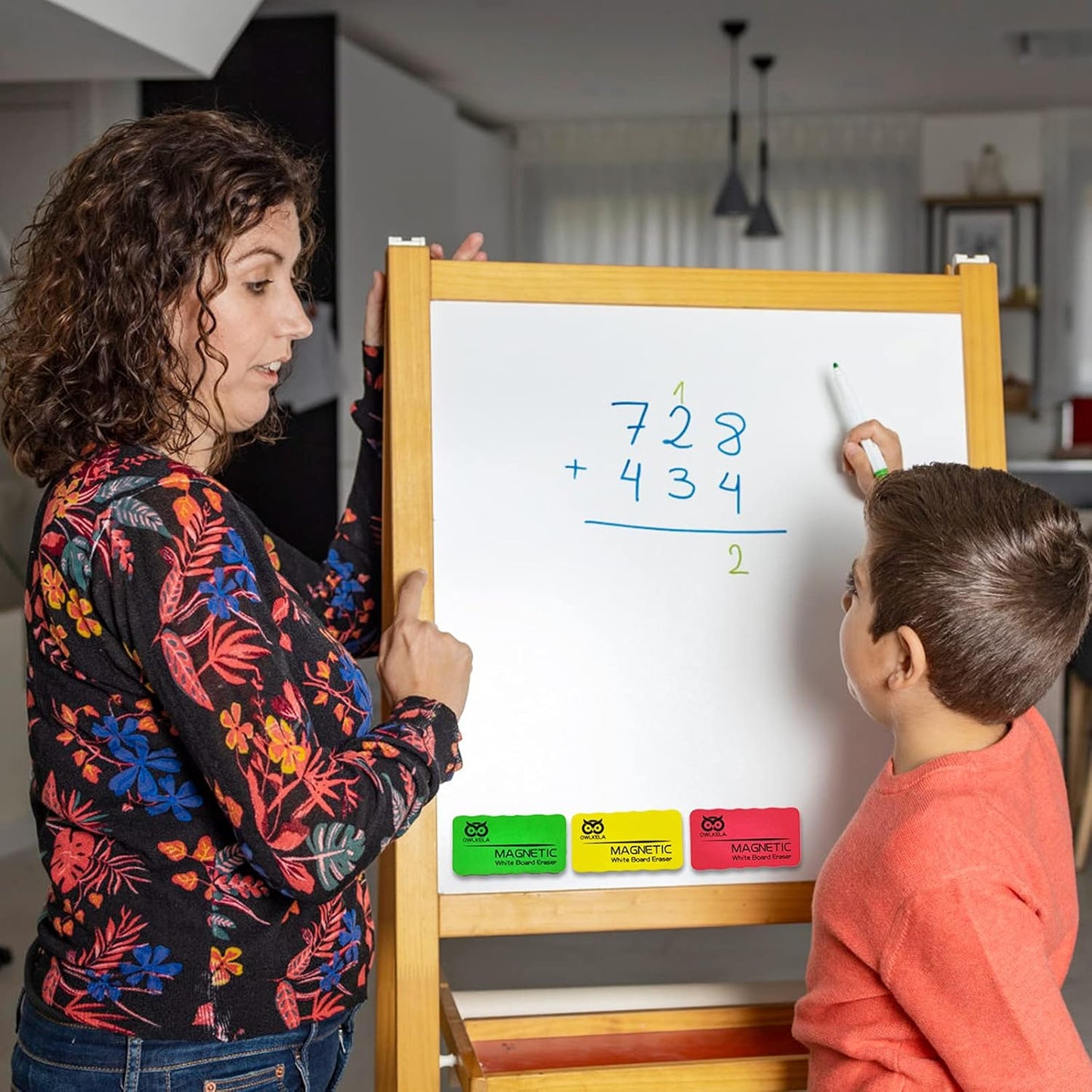 OWLKELA Dry Erase Erasers, Magnetic Whiteboard Erasers 8 Pack for White Board, White Board Markers Dry Erase, Ideal for Classroom, Home, Office