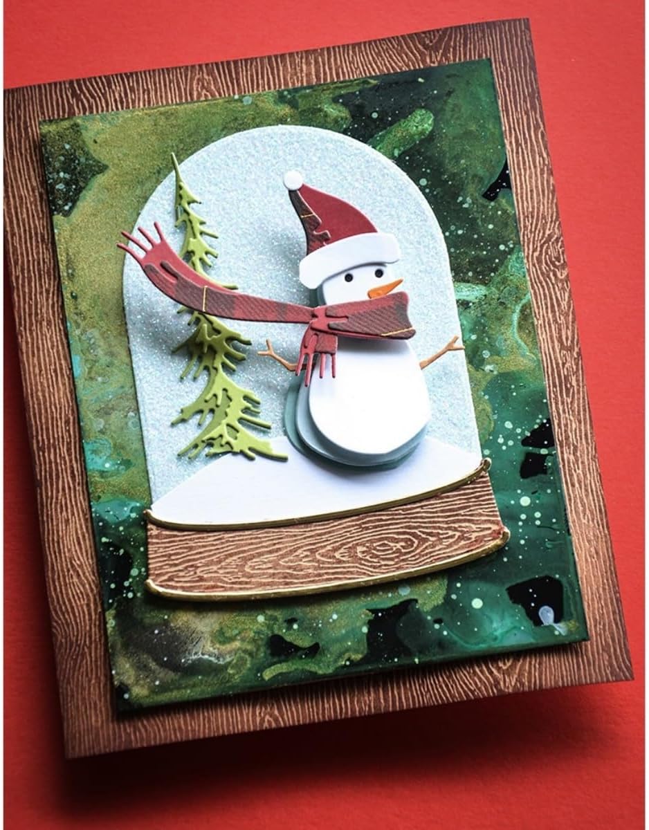 Mvchifay Cutting Dies Happy Birthday Metal Stencils Scrapbooking Tool DIY Emboss Paper Card Making (Narrow Pine Trees-11.7x11.8cm)