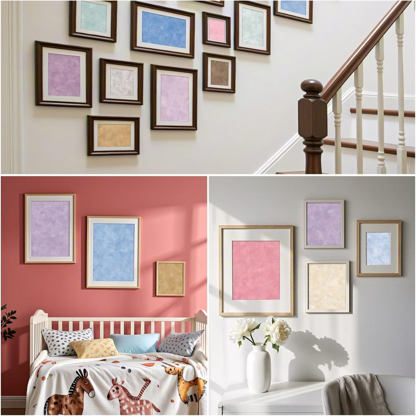 6 Inch Macaron Color Scrapbooking Paper Pad - 24 Sheets Double Sided Aesthetic Design for Card Making Photos Album Journals Material Decorative Collage Origami DIY Crafts Gifts Wrapping