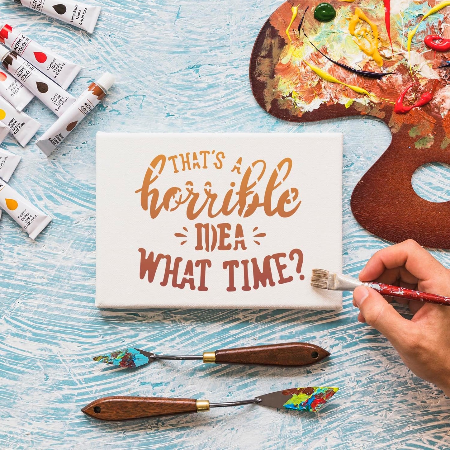 Sarcastic Painting Stencils for Crafts Reusable 3inch Funny Stencil Drawing Templates for Wood Sign DIY Crafts Fabrics Decor