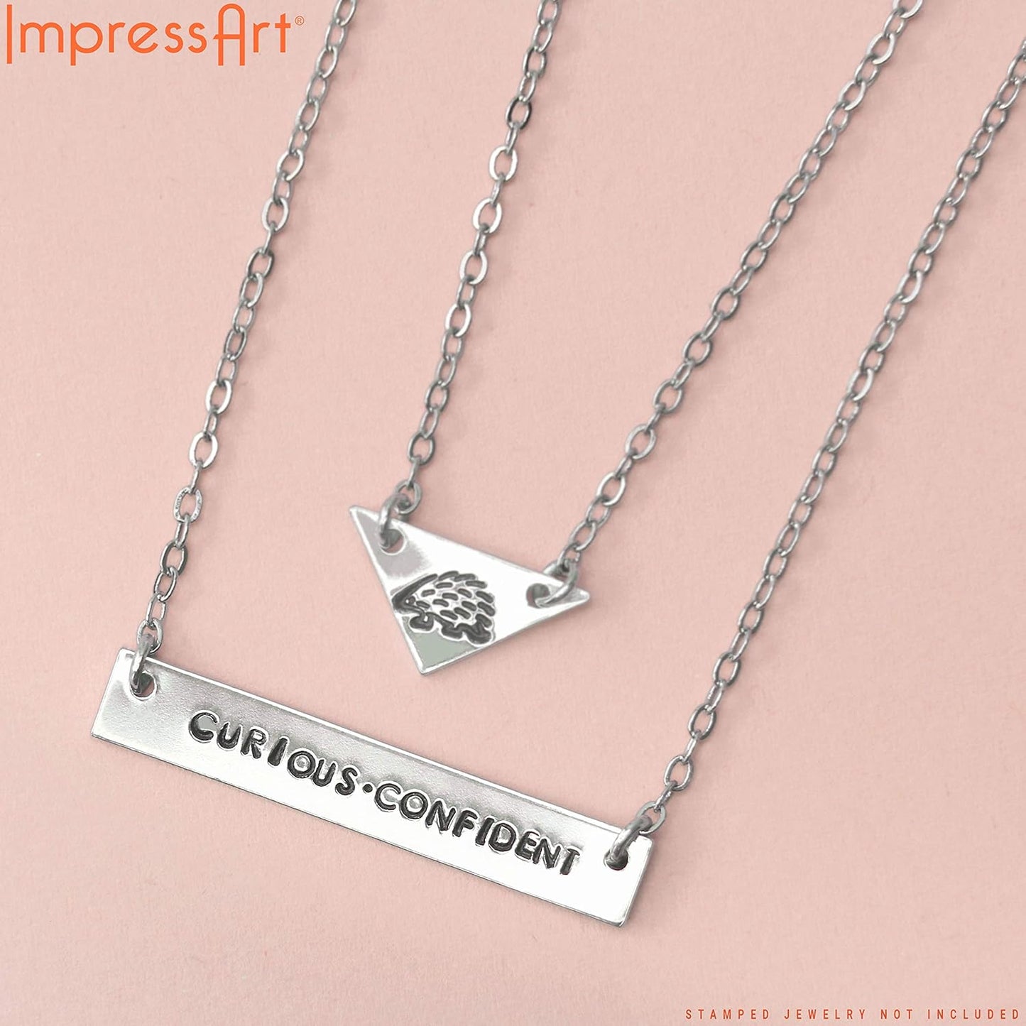 ImpressArt - Premium Metal Stamping Rectangle Blanks for Metal Stamping and Jewelry Making (24 Pack) (1/4" x 1 1/2" Rectangle w/Holes, Aluminum)