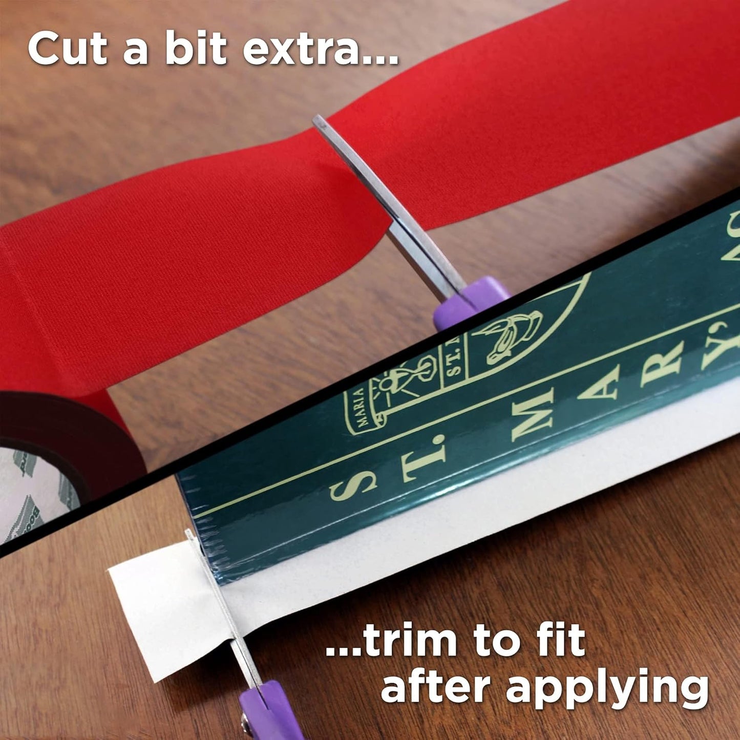 BookGuard 2 inch Premium Bookbinding Repair Cloth Tape, 15 Yard Roll, Red