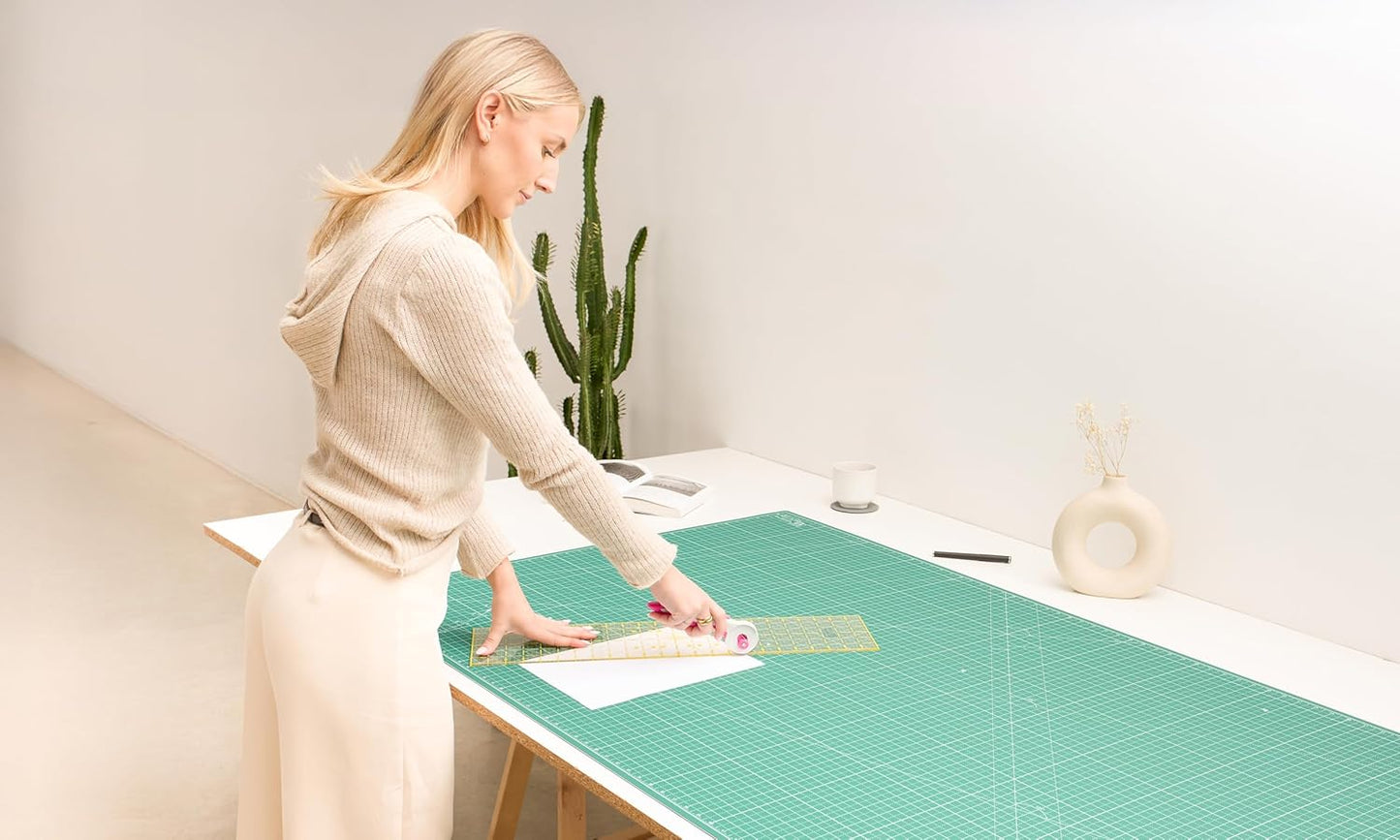 Elan Cutting Mat 72x36 Green, Self Healing Cutting Mat 72 x 36 INCH, 5-Ply Craft Mat Green, Hobby Cutting Mat 72x36 INCH, Large Cutting Mat for Sewing, Quilting Cutting Board, Sewing Cutting Board