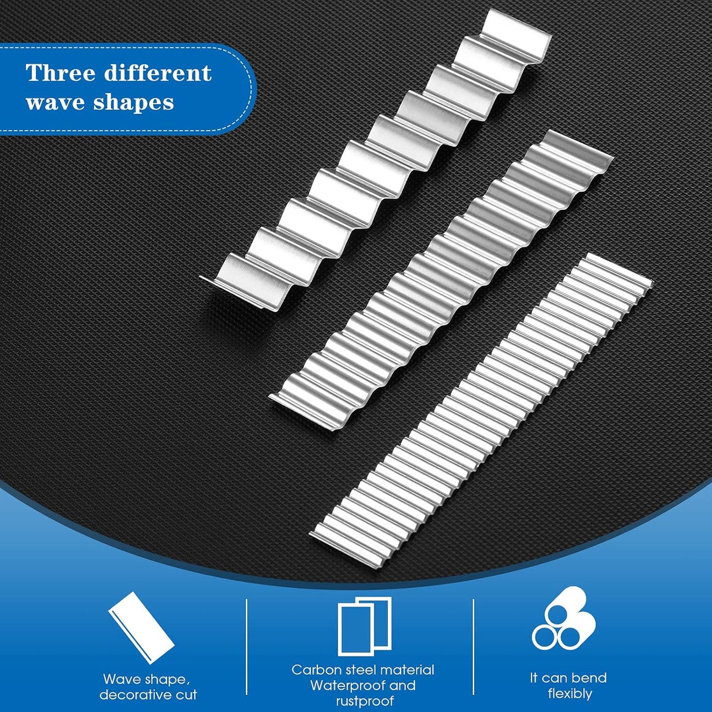 Honoson 10 Pieces Flexible Polymer Clay Tissue Blade Cutters Slicer Carbon Steel Polymer Clay Cutting Slicing Tools for Blade DIY Shaping Modelling Slicing Sculpting, Straight and Wave