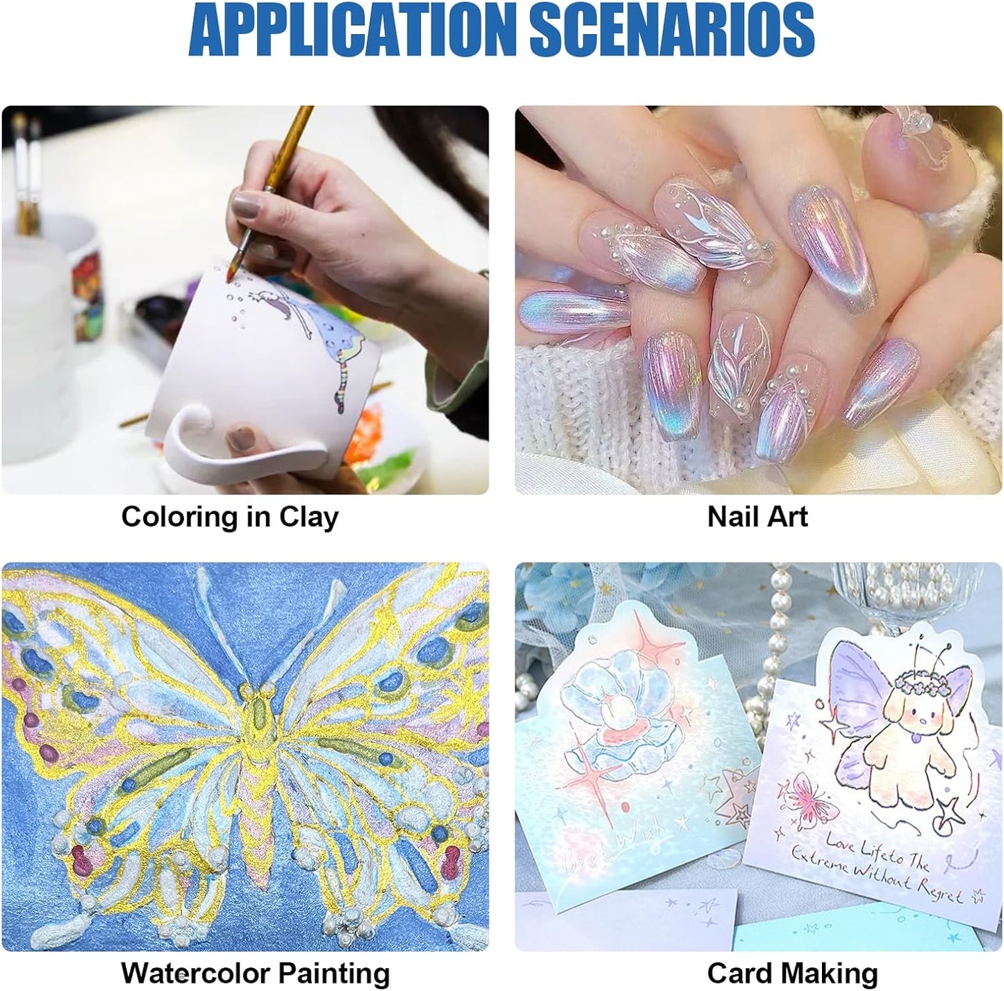 Mini Glitter Watercolor Paint Set, 20 Colors Shimmer Metallic Watercolour Painting Sets, Solid Pearl Water Color Paints for Kids, Adult, 1ml Trial Pack (Aurora)