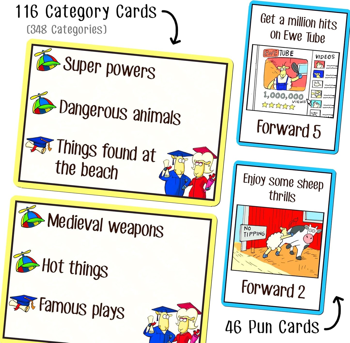 SHEEPLE™ - Where Great Minds Think Alike - Funny Word Association Party Game - Easy to Learn & Play Family Board Game - for Adults, for Teens, and for Kids - All Ages 8 & Up, 3-12 Players