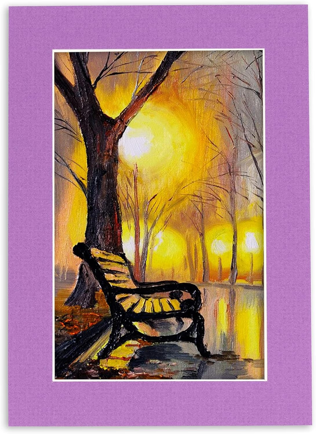 8x10 Mat Bevel Cut for 5.5x8.5 Photos - Acid Free Dark Purple Precut Matboard - For Pictures, Photos, Framing - 4-ply Thickness