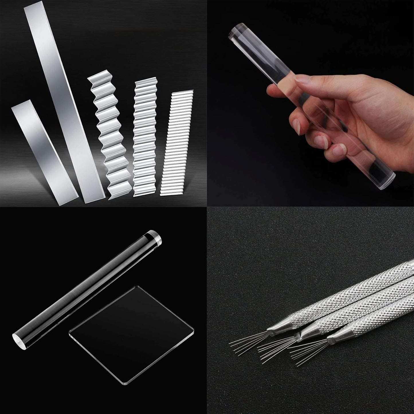 35 PCS Polymer Clay Cutters Set, Clay Roller, Clay Slicer Blade Clay Cutter Blade, Acrylic Sheet, Slicing Tools with Clay DIY Tool for Clay DIY, Sculpting Modelling