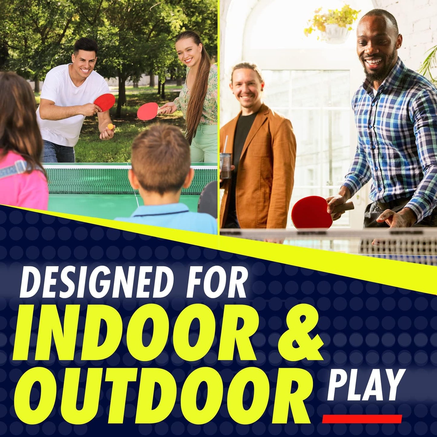 NIBIRU SPORT Professional Ping Pong Paddle Sets, 2 Paddle or 4 Paddle Table Tennis Set with Tournament Quality Balls and Carry Bag/Storage Case, Table Tennis Equipment & Ping Pong Accessories