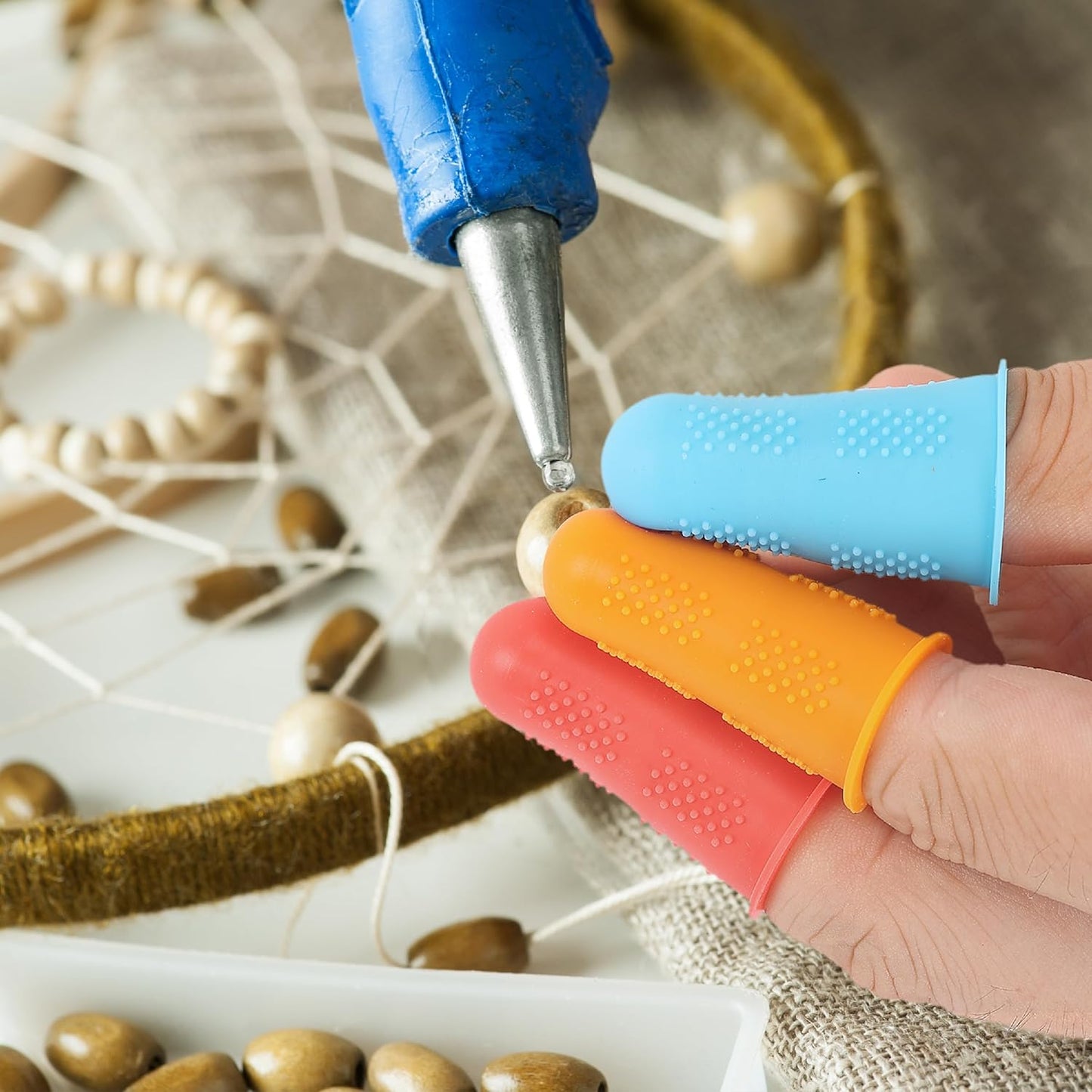 Mr. Pen Hot Glue Gun Silicone Finger Protectors, 24 pcs, Pastel Colors Finger Tips and Grip
