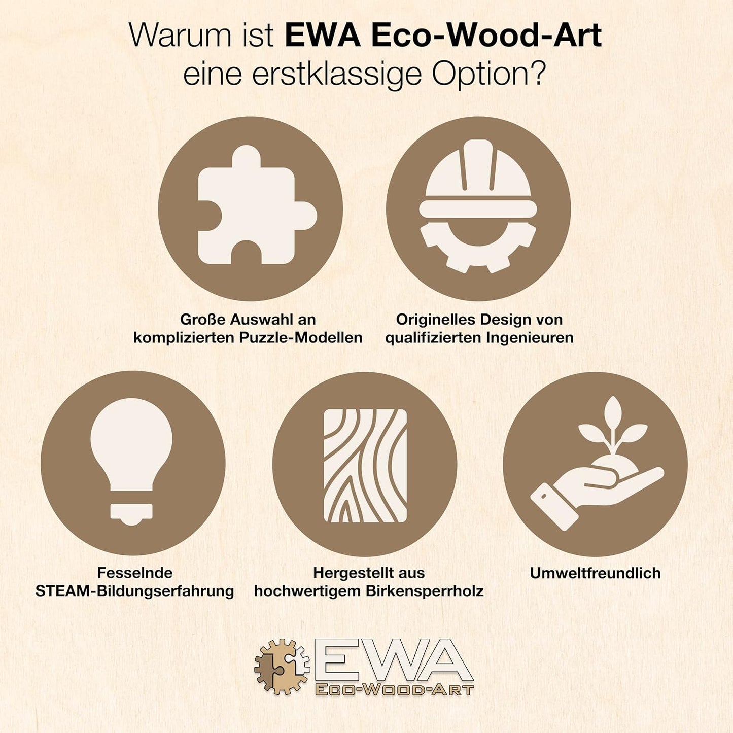 EWA Home Décor – Lion Medium 100 Pieces – Wooden Jigsaw Puzzle for Adults – Perfect for Artistic Home Decoration and Mindful Relaxation