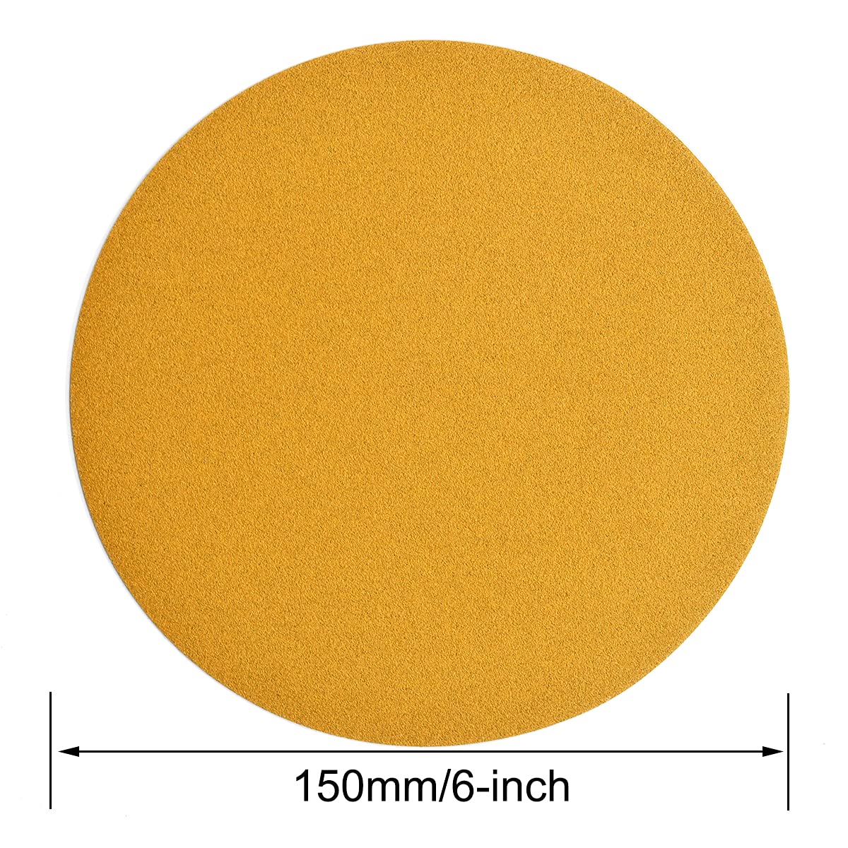 6-Inch No-Hole Hook and Loop Sanding Discs 180-Grit, Random Orbital Sandpaper for Automotive and Woodworking, 100-Pack