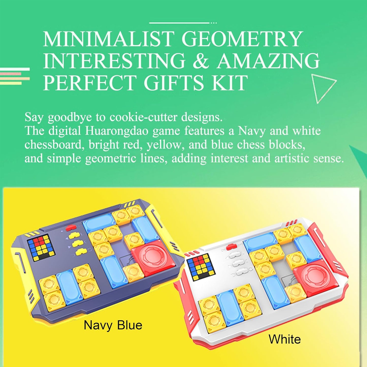 Super Slide Puzzle: Over 500 High-Level IQ Challenges, Exciting Educational Brain Teaser for Kids & Teens, Quality-Made, Great Travel & Gift Option (Navy/Yellow/Red/Blue)