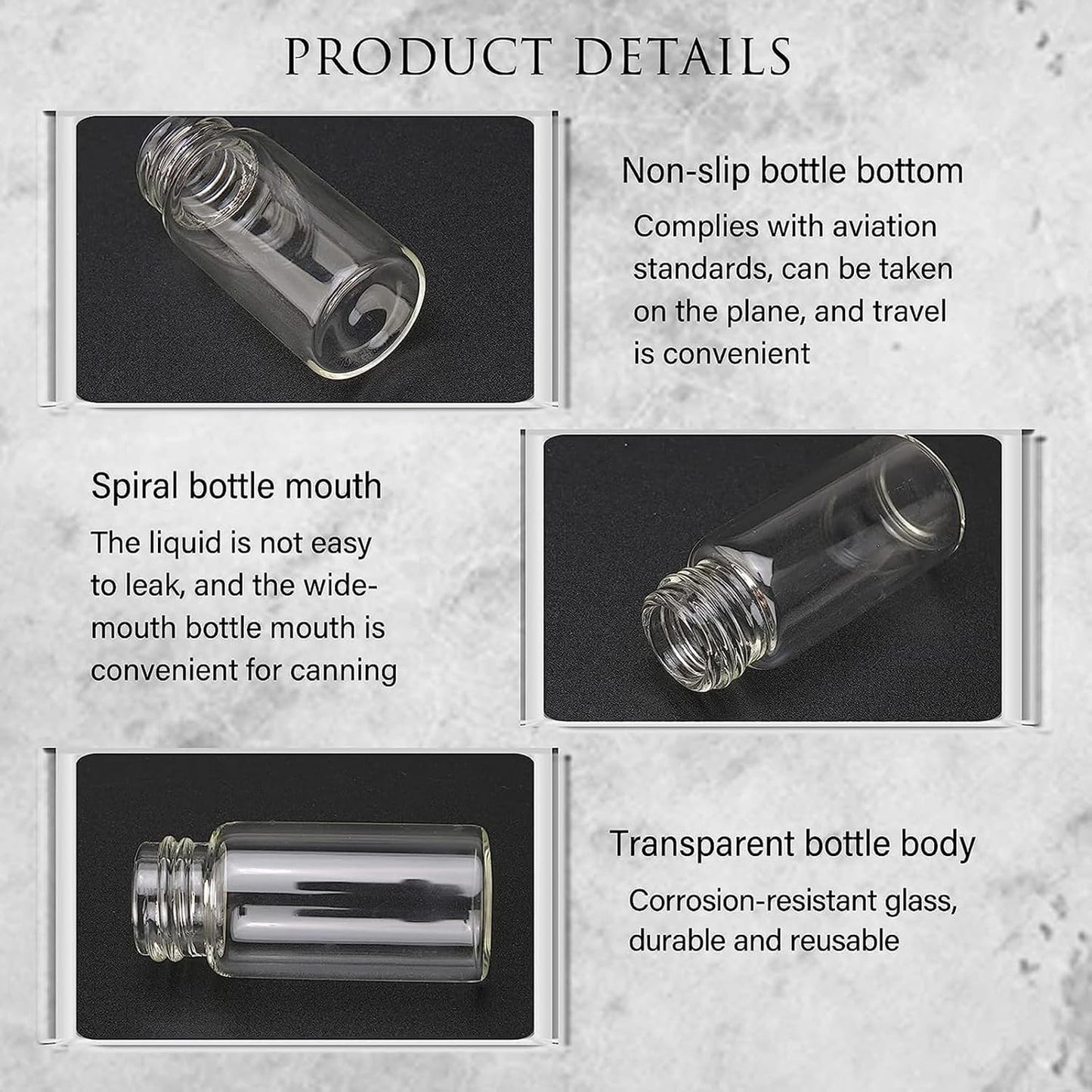 4ml Clear Small Glass Vials 100pcs with Screw Caps(100pcs)