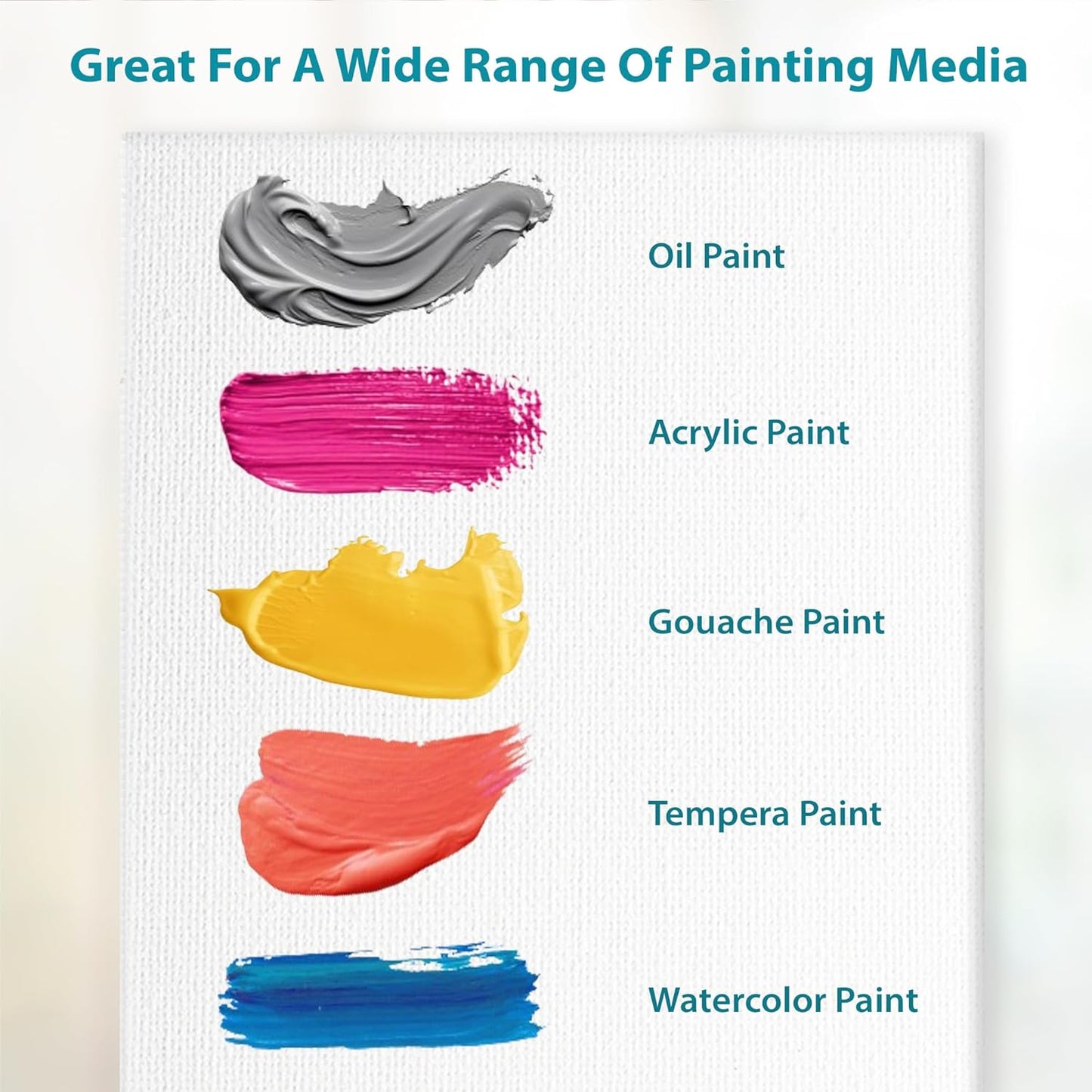 KEFF Canvas Boards for Painting - 10x10 2-Pack Bulk Canvas Panels, 100% Cotton Triple Primed Large Canvases for Art Painting Supplies, Acrylic, Oil, Watercolor & Tempera