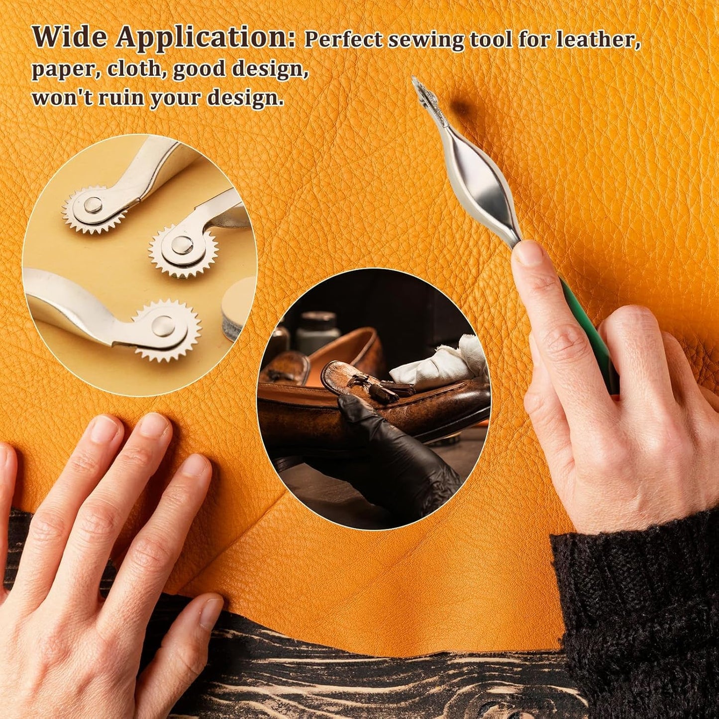 Nitlak 3 PCS Tracing Wheel,Tracing Wheel Sewing Tool, Plastic Handle Stainless Steel Pounce Wheel,Tracing Wheel for Sewing Patterns, Tracing Wheel Tool for Leathercraft, Professional Marking Spacer