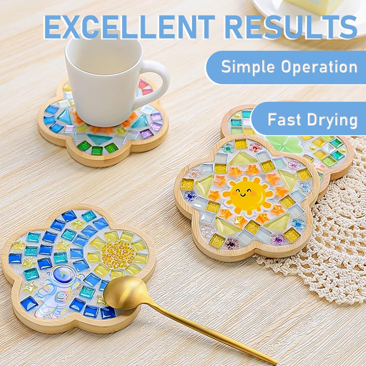 Mosaic Crystal Grout, Mosaics Tile Tools, Mosaic Tile Accessories – Essential for Handmade Grouting and Perfect for DIY Craft Projects (White, 4.5oz)