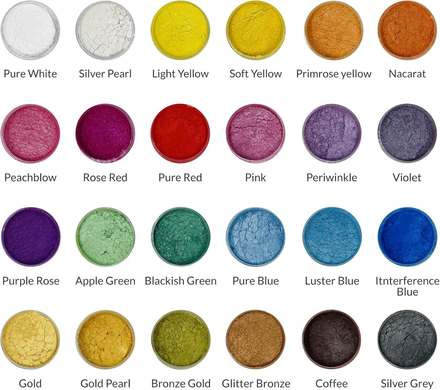 Pigment Powder for Epoxy Resin, 24 Pastel Colors, Mica Powder for Candle Dye, Bath Bomb Coloring, Soap Making, Resin Pigment, Metallic Pearl Soap Dye for Candle Making