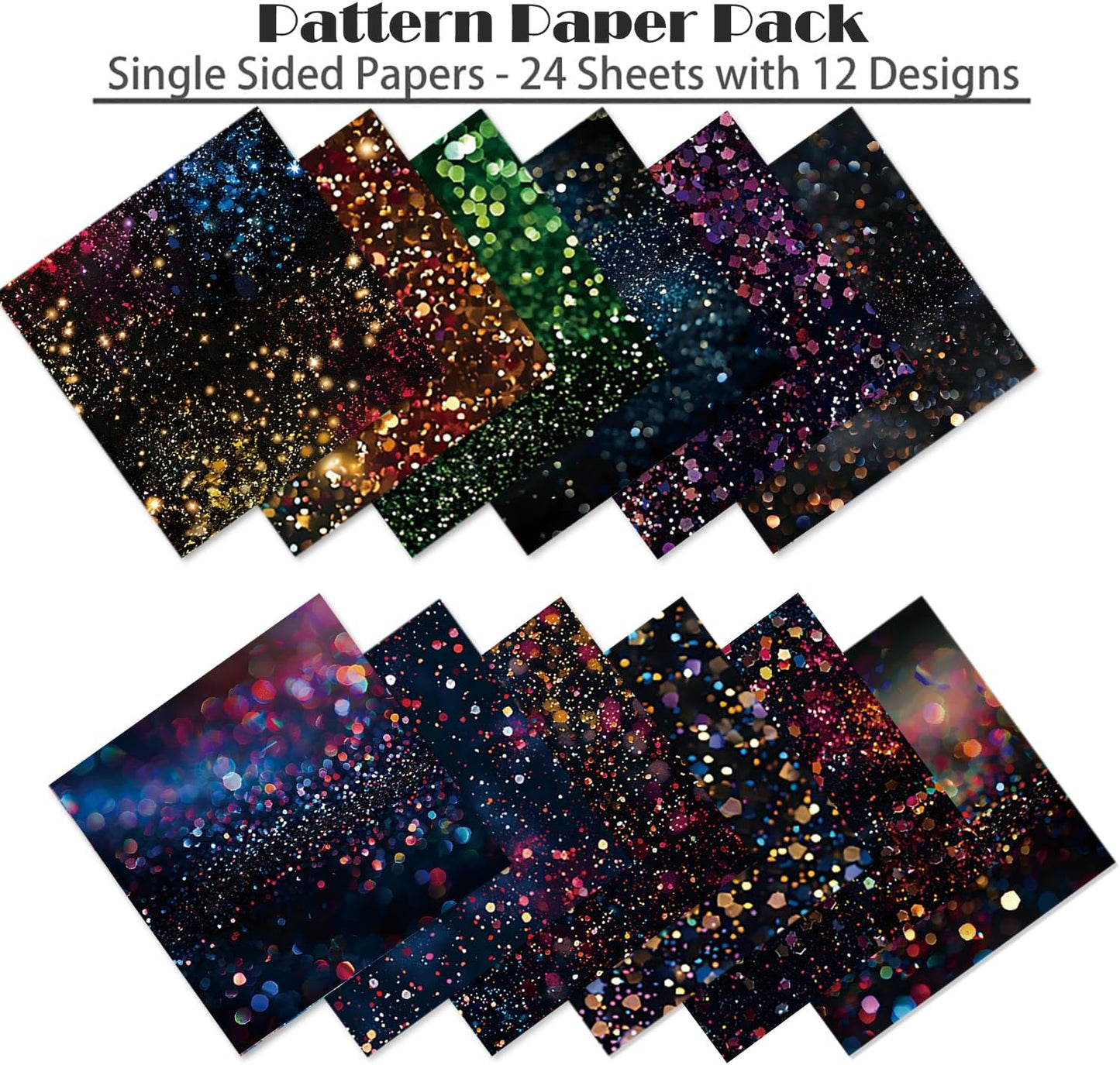 YASMEN 6"x6" Scrapbook Paper Pad - 24 Sheets of Patterned Cardstock for Card Making, Scrapbooking, Junk Journal, DIY Gift Cards - Single-Sided Decopodge Decorative Craft Paper