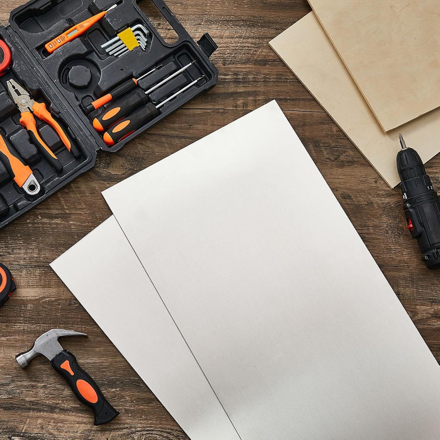 1 Pack 5052 Aluminum Sheet Metal 12" x 24" Aluminum Plate 1/8 (0.125'') Inch Thickness Rectangle Metal Panels for Industry Crafting Handcraft DIY Projects