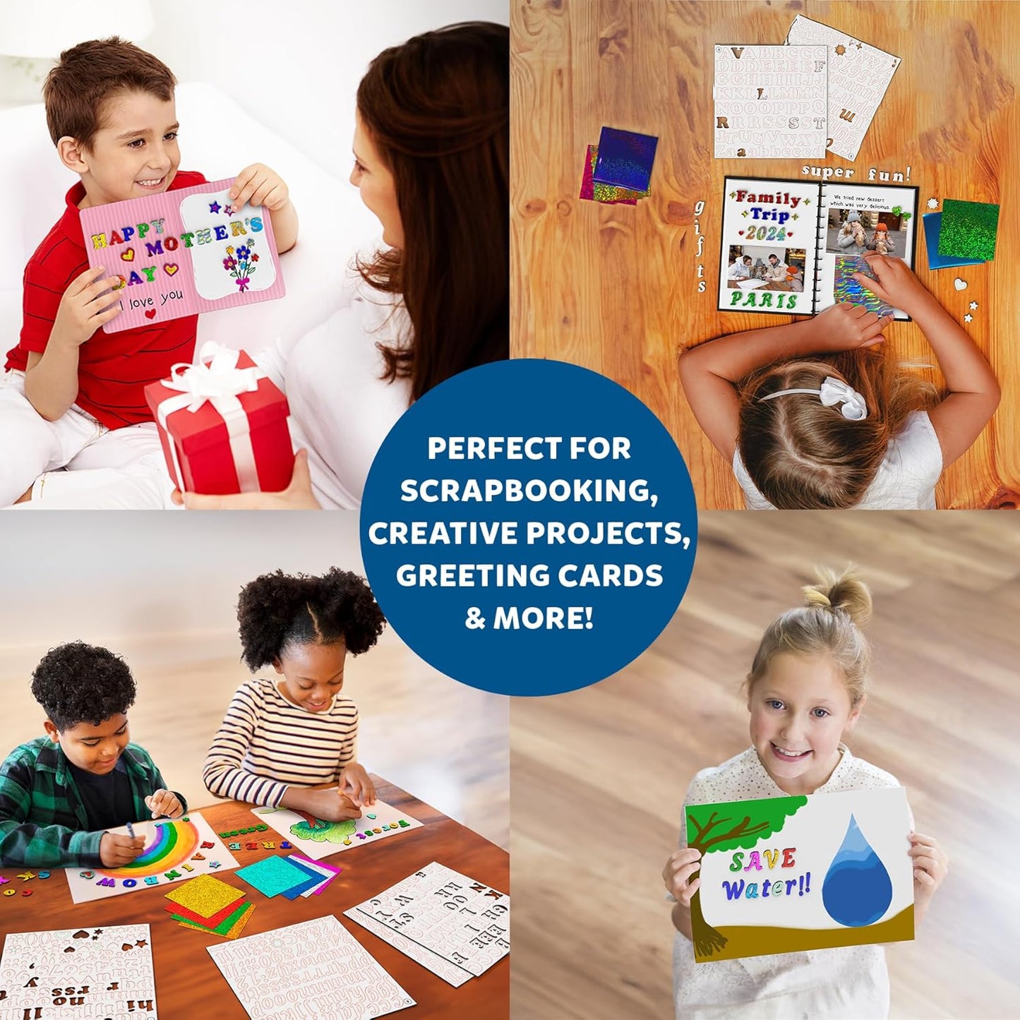 Skillmatics Foil Fun - Letter & Number Stickers, Mess-Free Art, Project Kits, DIY Colorful Creative Activity, Gifts for Ages 5, 6, 7, 8, 9, and Up