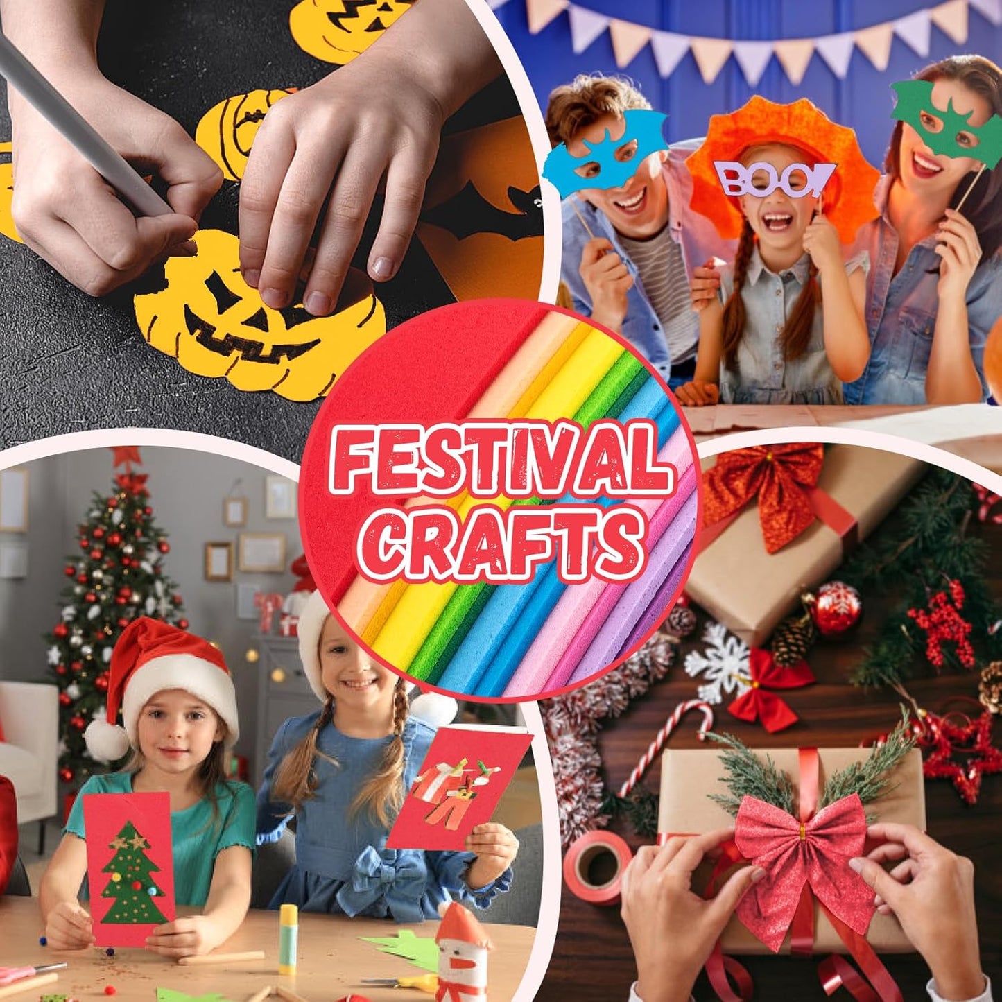 10 Pack Foam Sheets Craft 8 x 12 inch, Eva Color Foam Paper for Art Crafts Projects, Classrooms Scrapbook Gift DIY Cutters Card Party Decoration (Ivory)