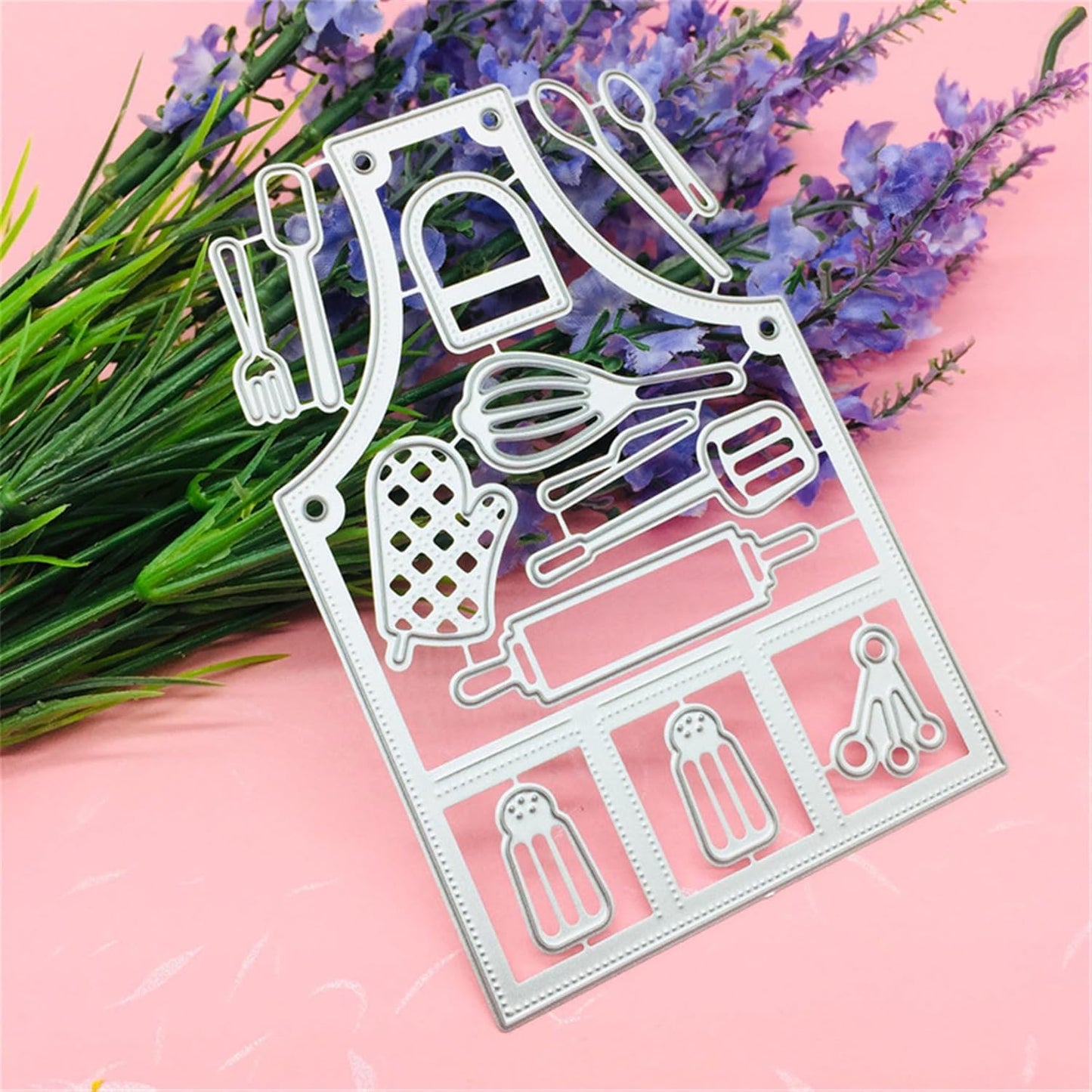 Cutting Dies Metal Stencils Scrapbooking Tools DIY Embossing Template for Paper Card Making Album Arts Crafts Supplies (Kitchenware-12.3x8.2cm)