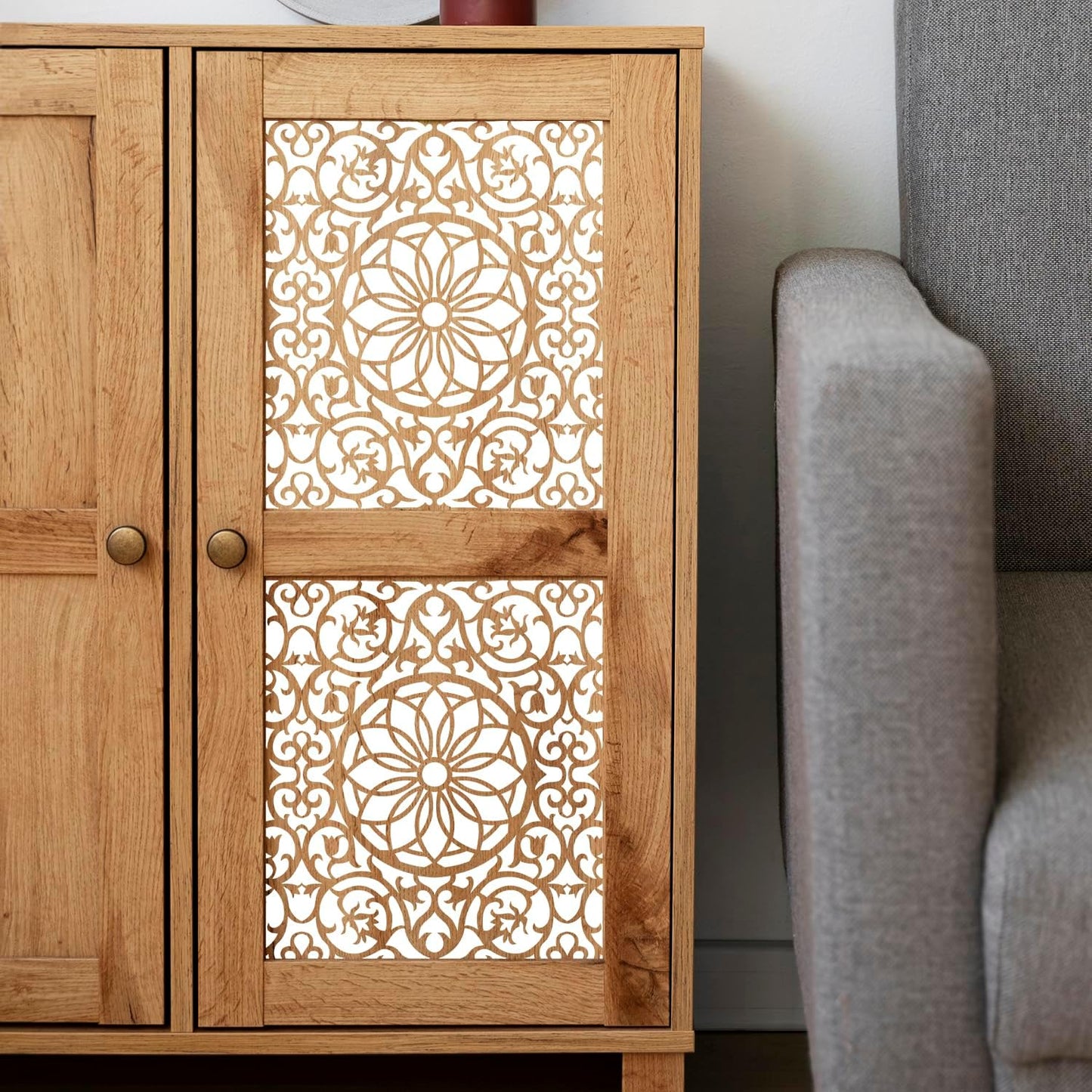 Stencils for Crafts Reusable Texture Stencils Floral Stencil Leaf Tree Templates for Painting on Wood Furniture Card Canvas Paper Scrapbook