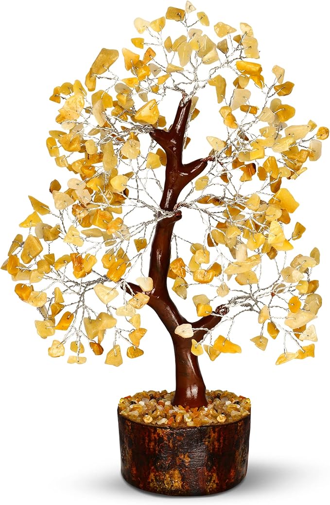 PYOR Yellow Aventurine, Crystal Tree of Life, Money Tree, Crystal Gifts, Home Decor Clearance, Energy Stones and Crystals, Good Luck Decor, Healing Crystals